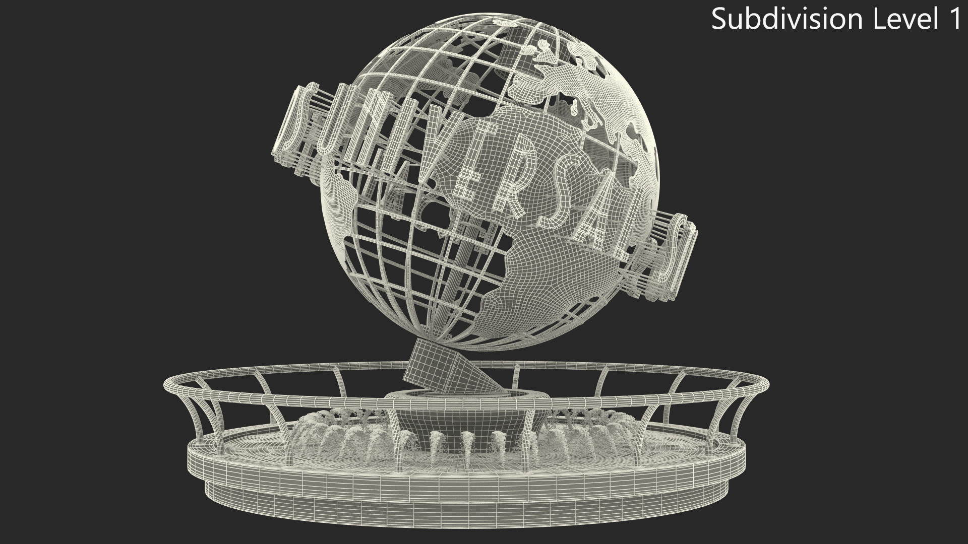Universal Studios Rotating Globe Fountain Sculpture - view 6