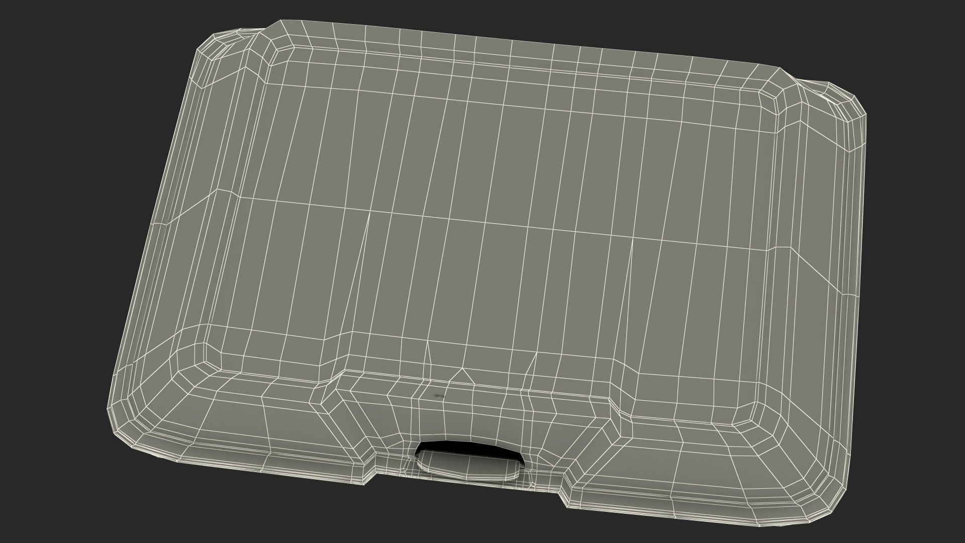 Disposable Food Tray Closed 3D