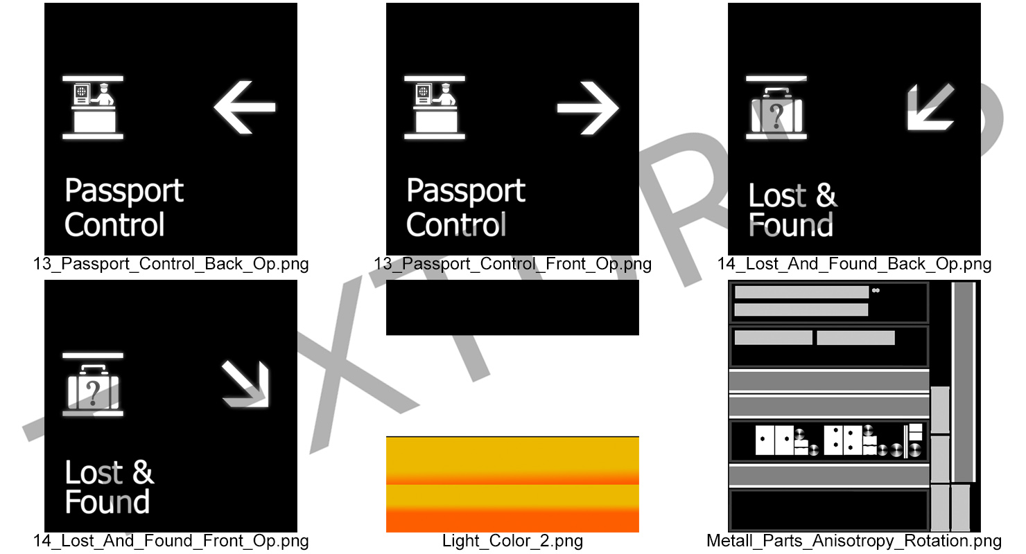 3D model Airport Signs Passport Control