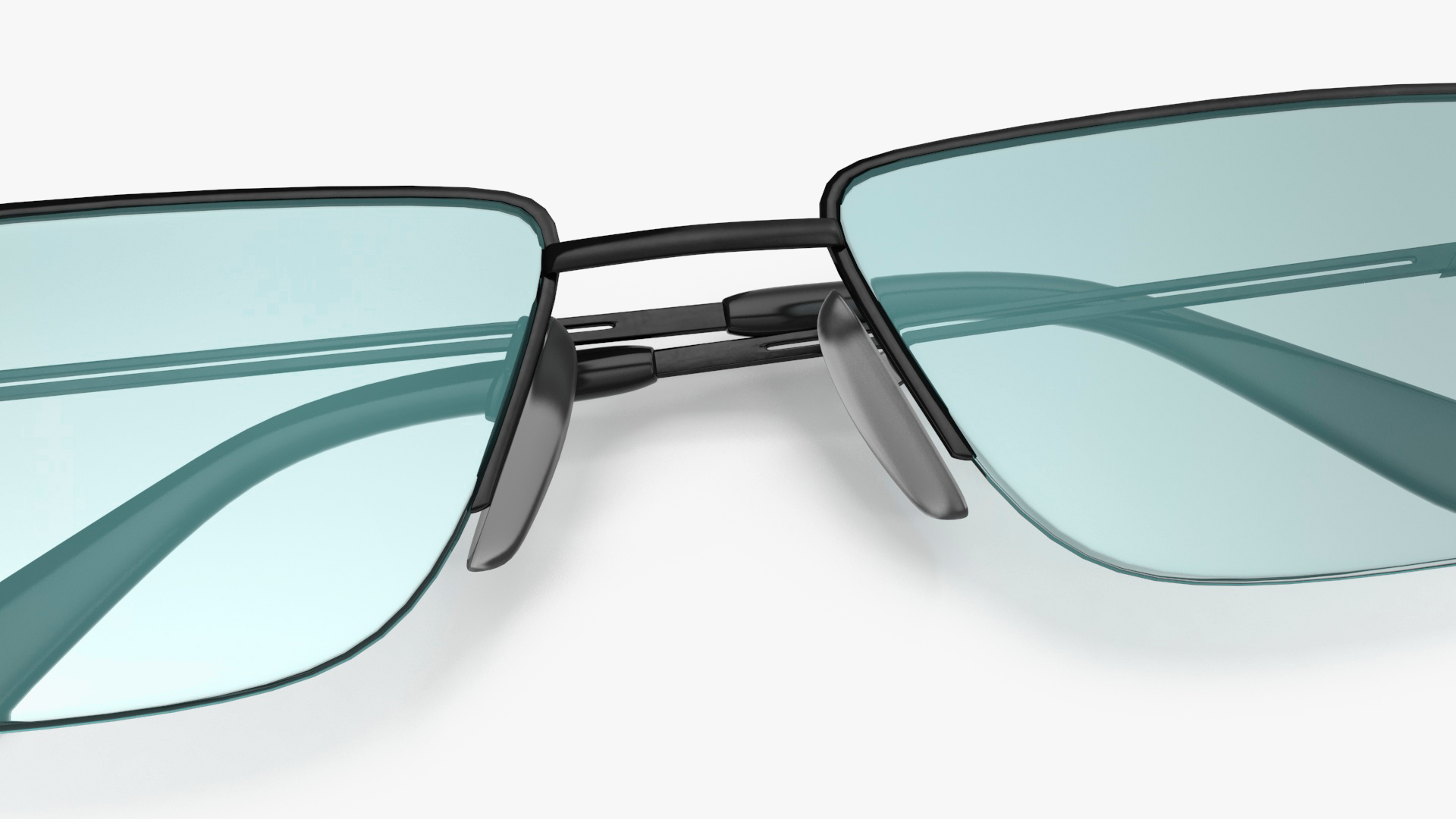 3D model Rectangular Computer Glasses Folded
