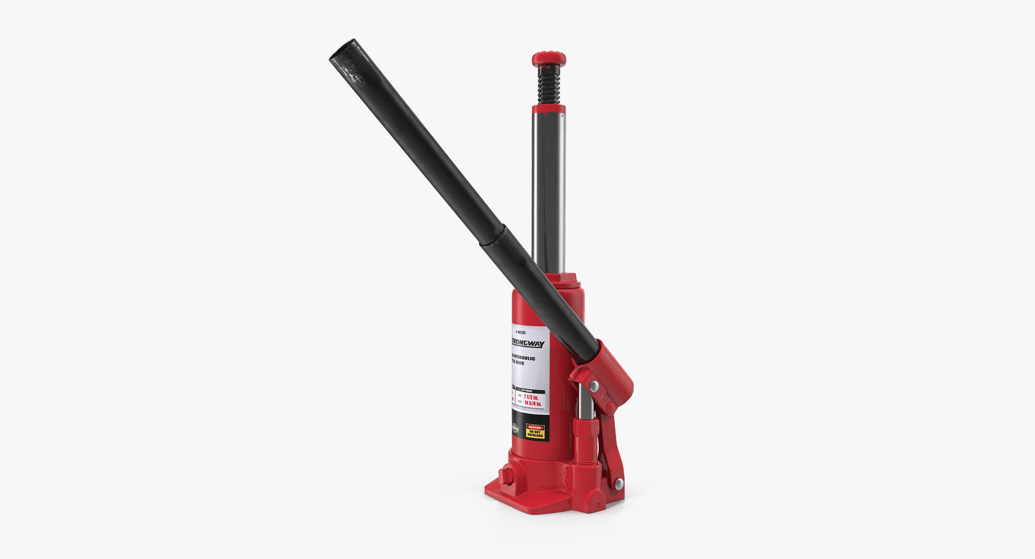 3D Hydraulic Bottle Jack Rigged model