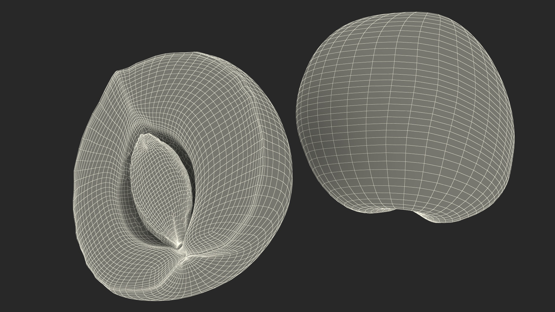 3D model Half of Apricot