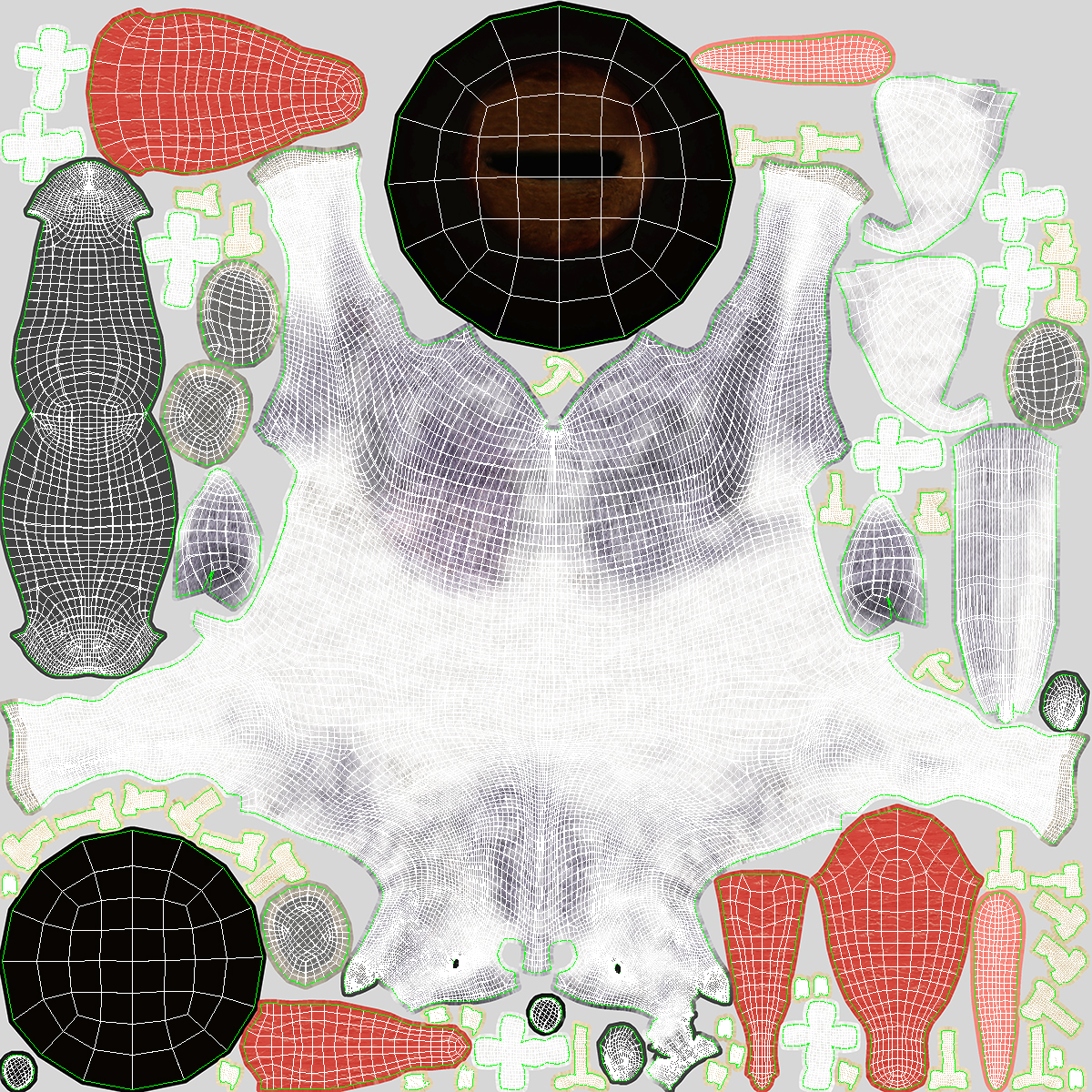3D Shetland Pony White Fur model