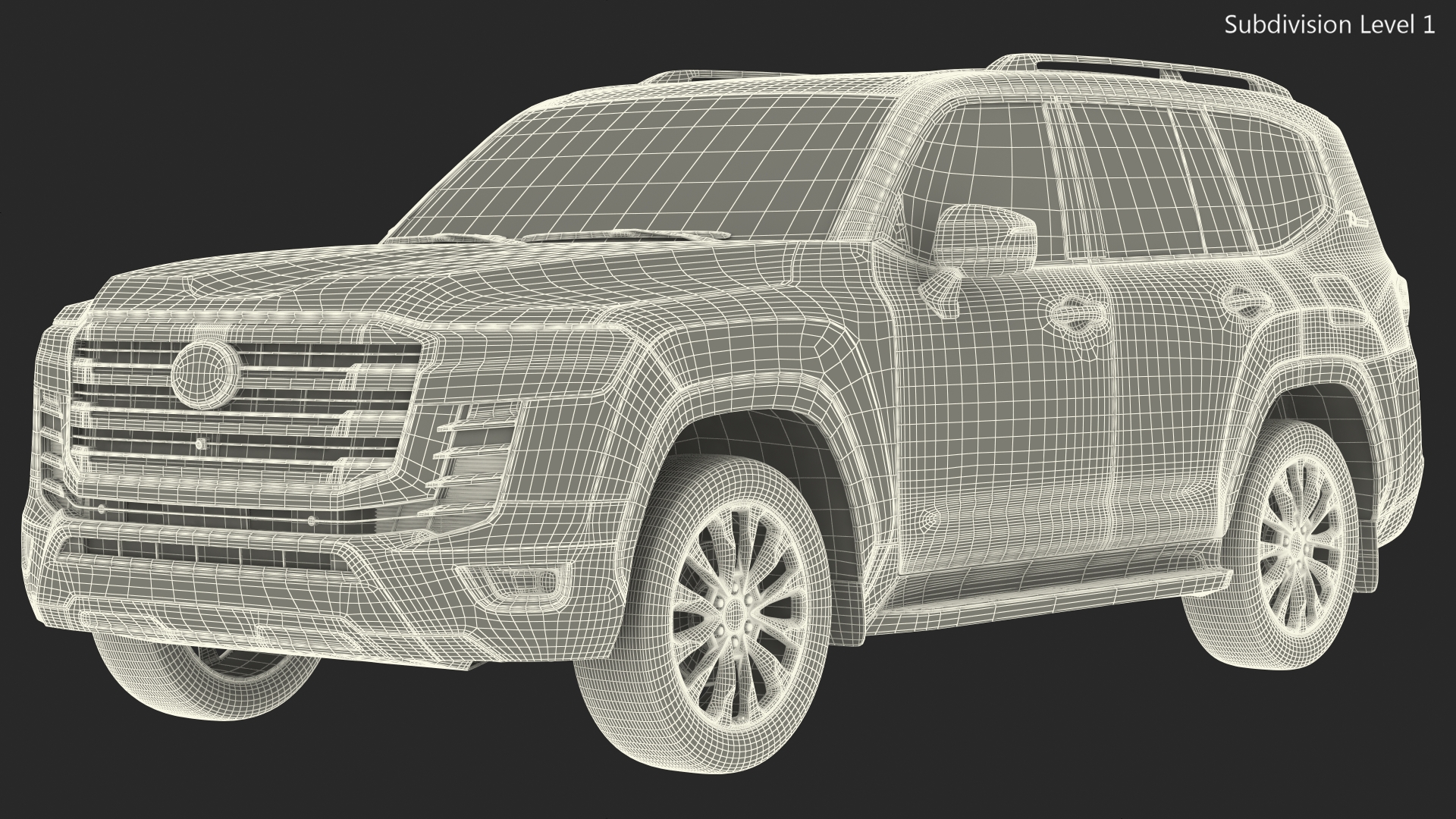 3D Toyota Land Cruiser 2022 Light Off Rigged