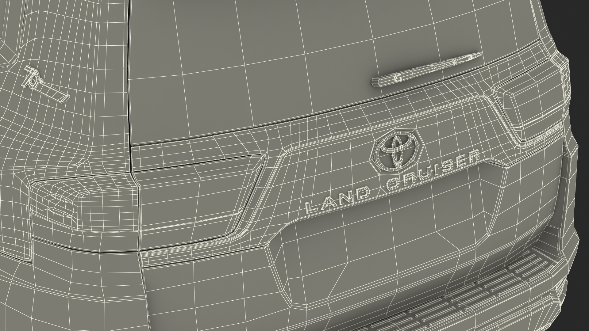 3D Toyota Land Cruiser 2022 Light Off Rigged