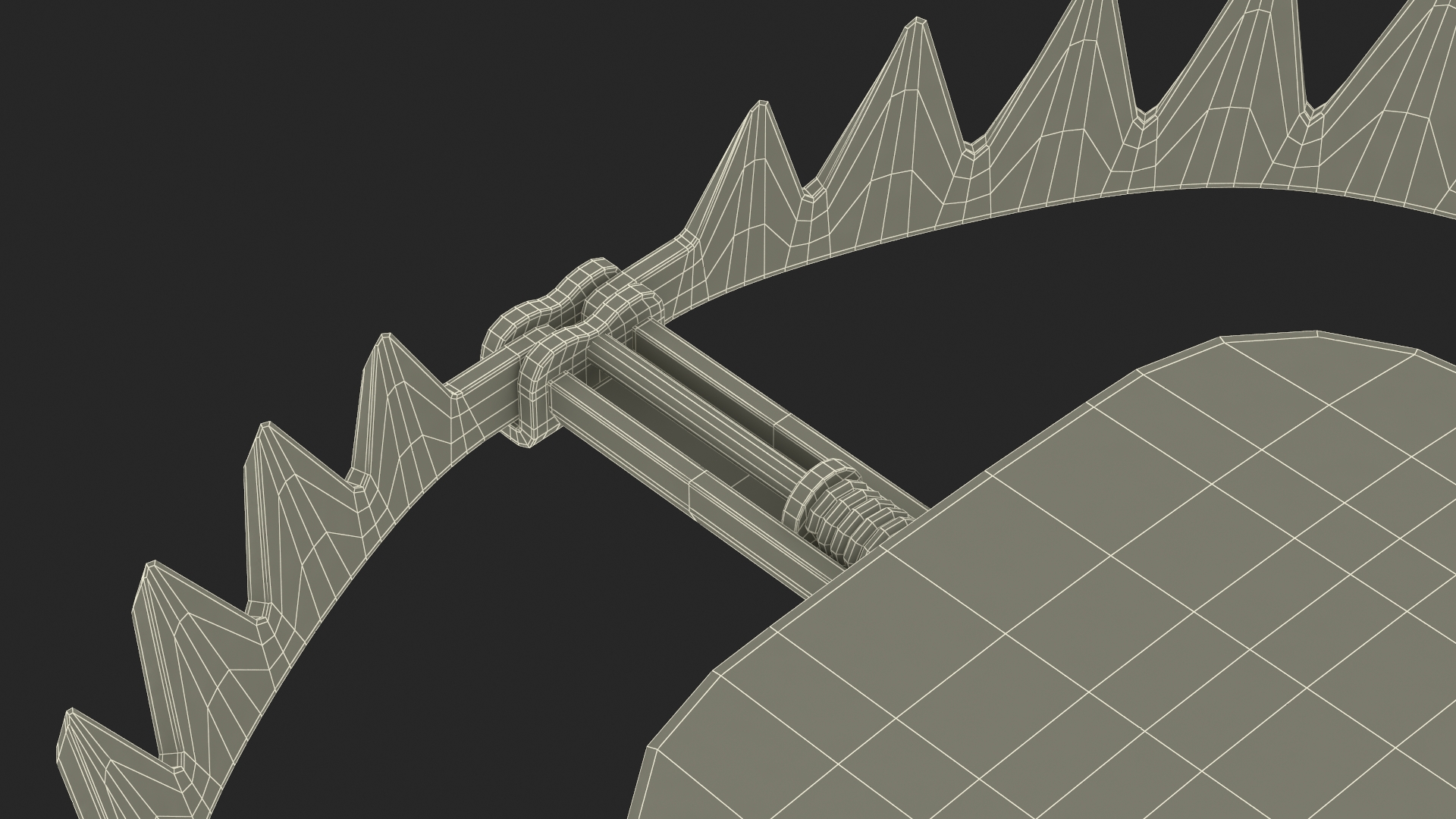3D model Steel Bear Trap with Rust