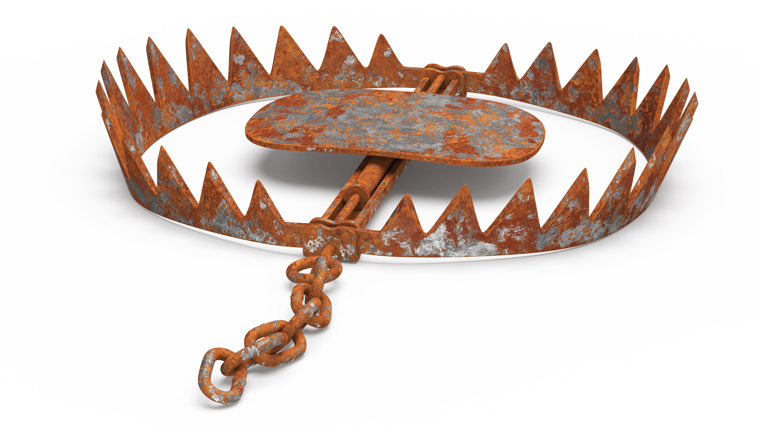 3D model Steel Bear Trap with Rust