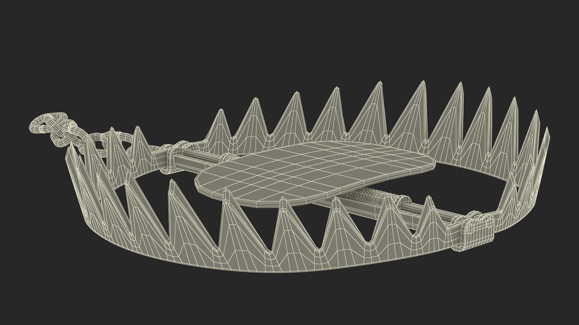3D model Steel Bear Trap with Rust