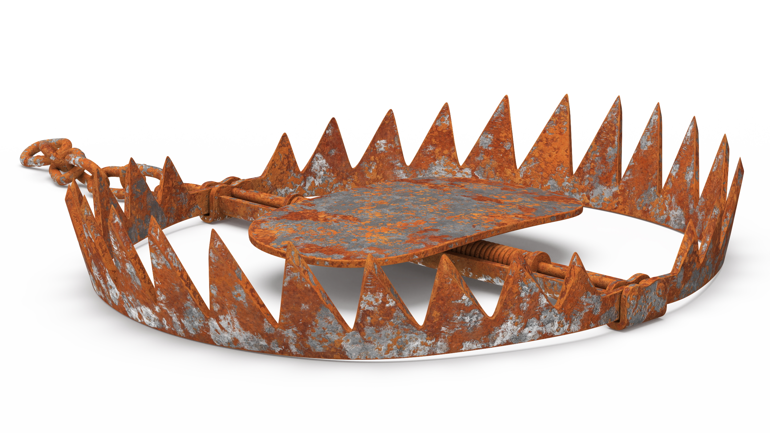3D model Steel Bear Trap with Rust