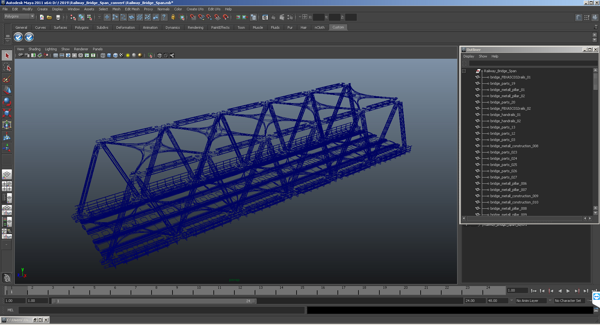 Railway Bridge Span 3D model