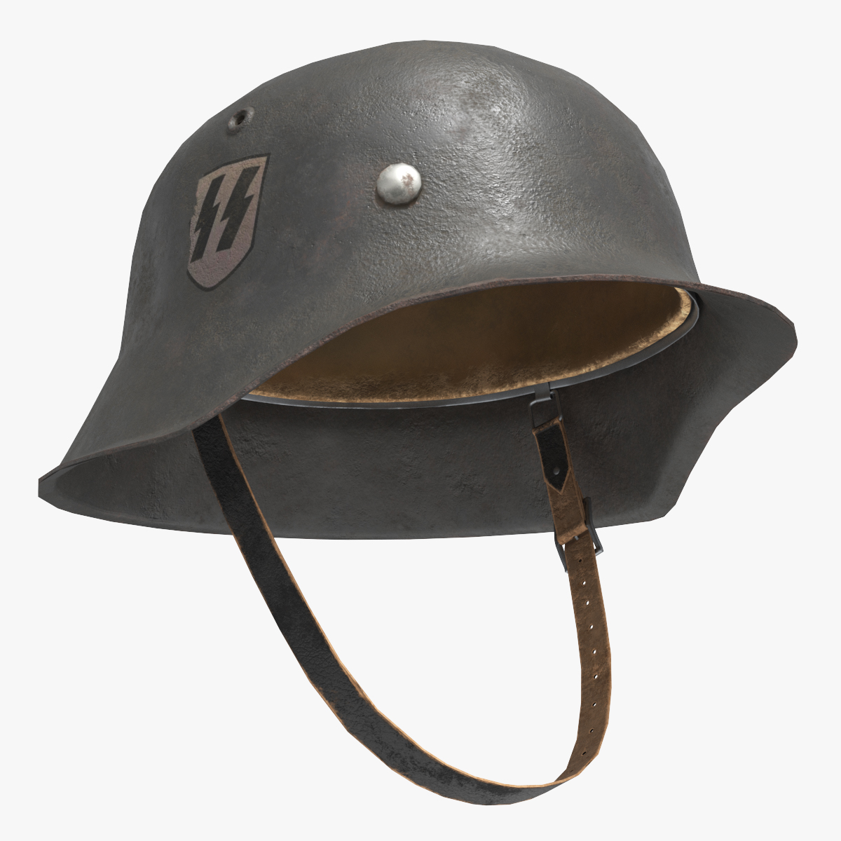 WW2 German M42 Helmet Leather Liner Game Ready