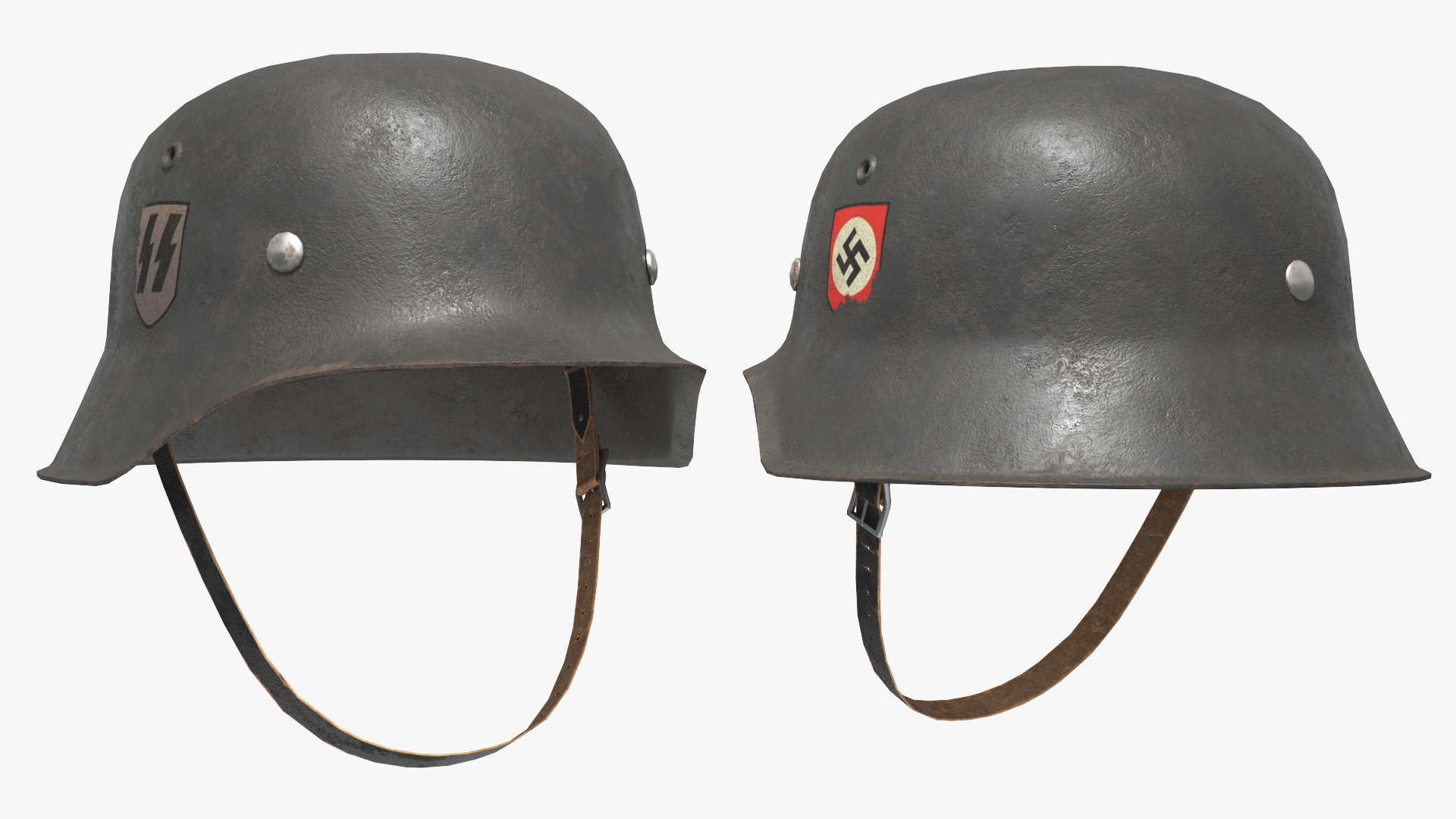 WW2 German M42 Helmet Leather Liner Game Ready