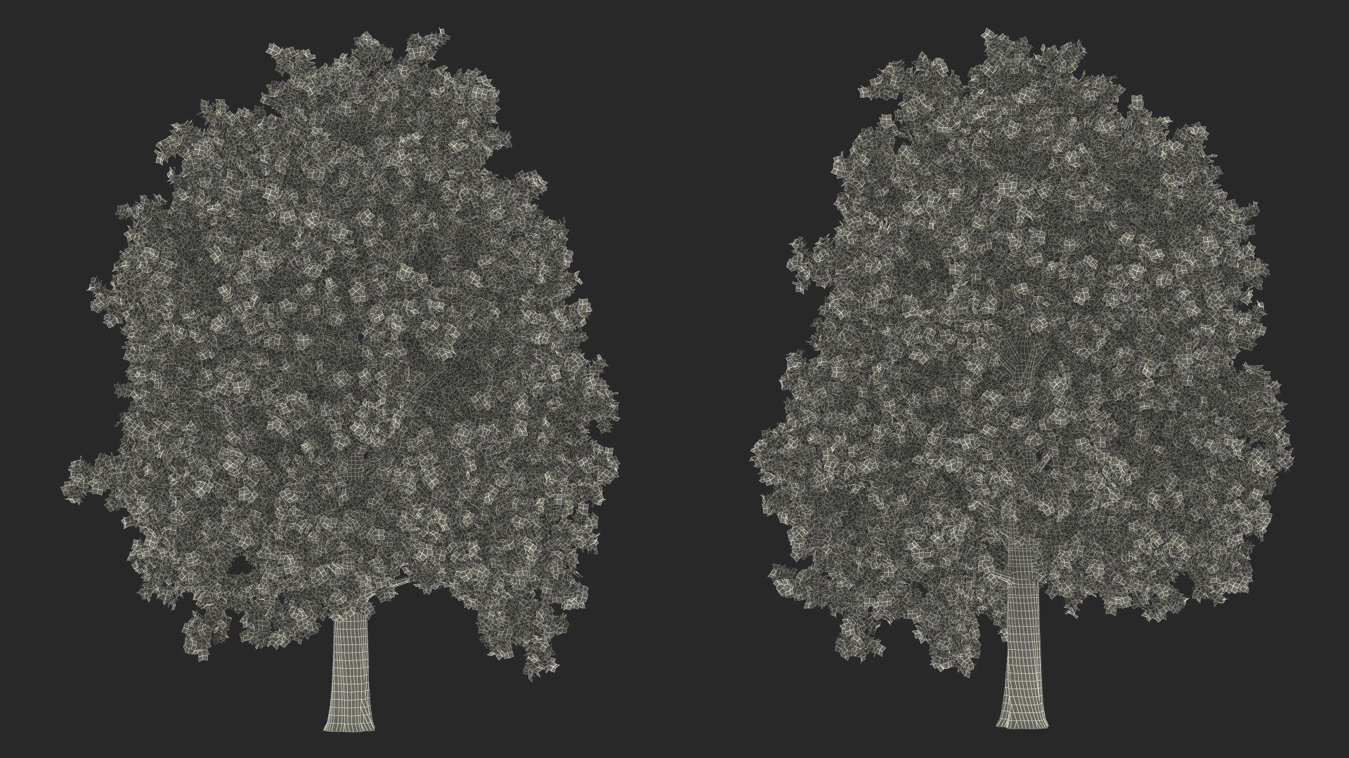 Circus Tent with Flags and Trees in Park with Fur 3D model