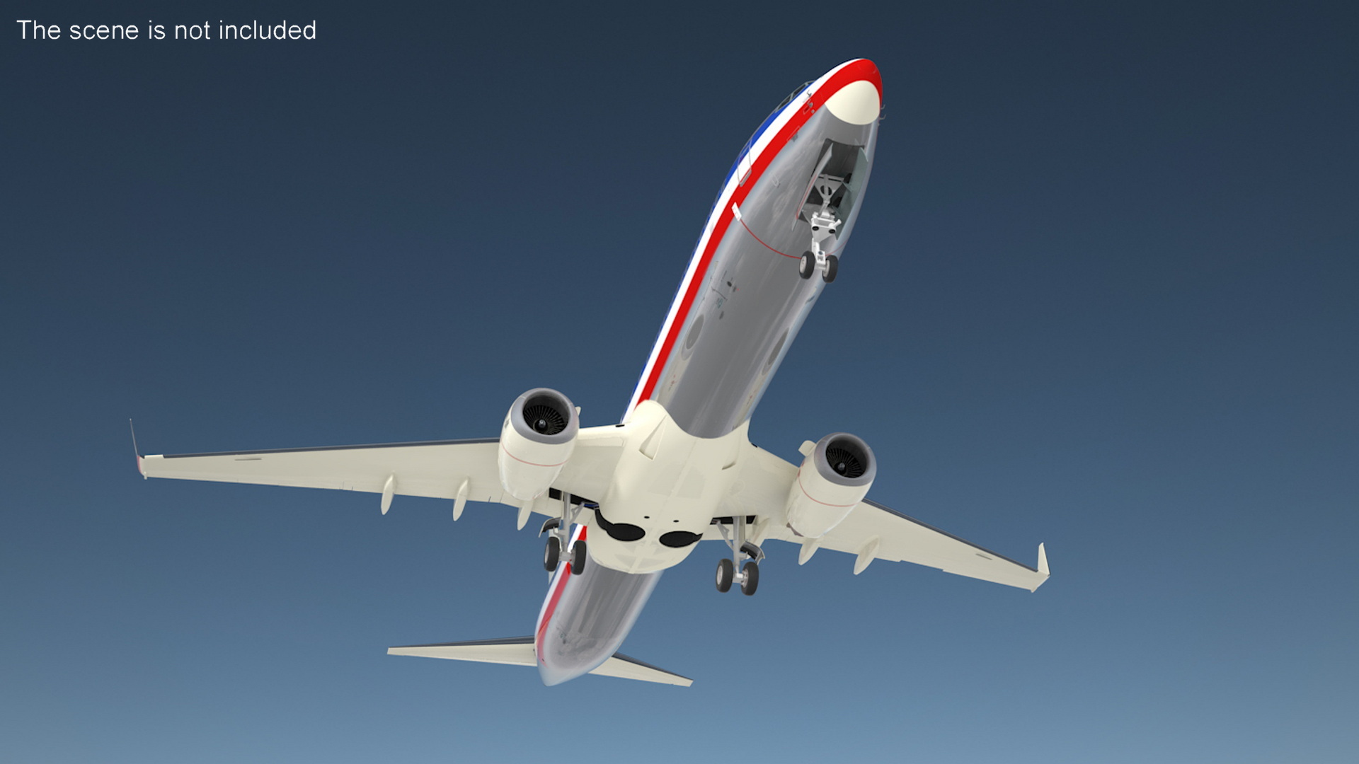 3D American Airlines Boeing 737-900 with Interior Rigged model