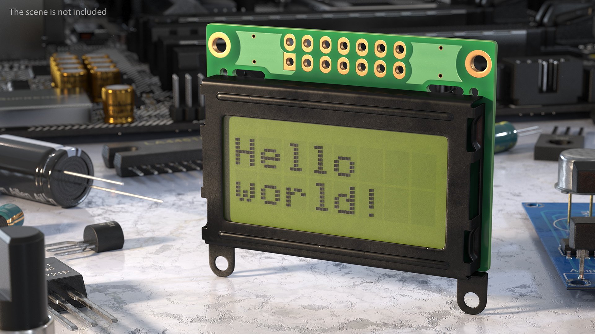 3D Character LCD Display Green OFF