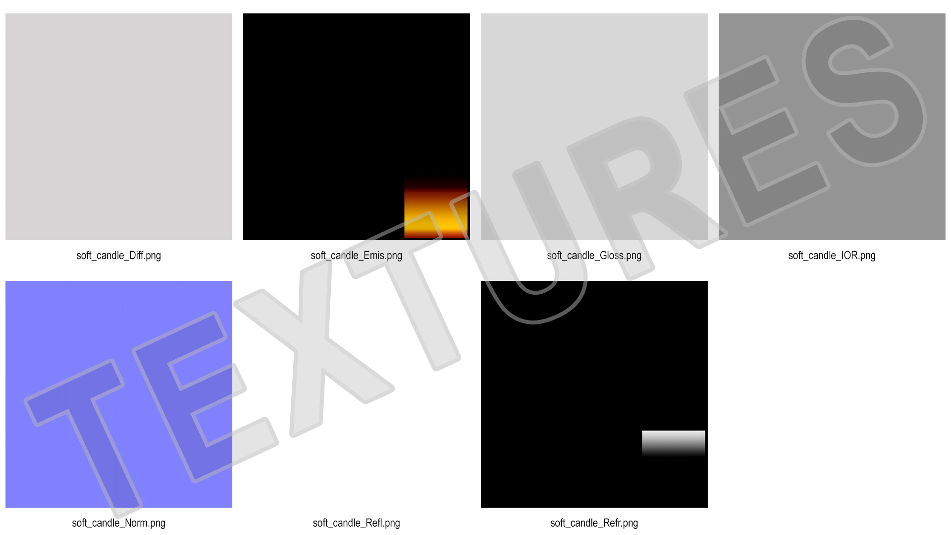 3D Electric Candle with Flame Effect model