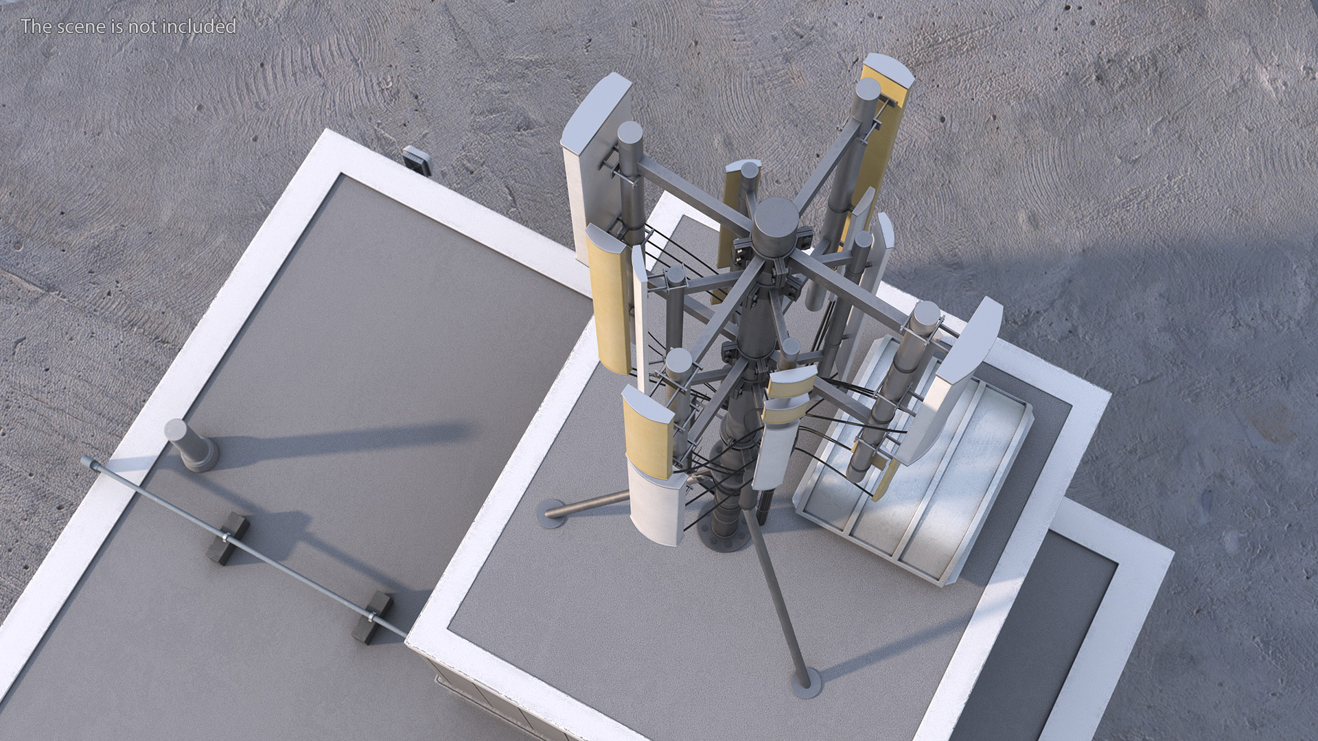 3D Roof Cellular Network Transmitter model