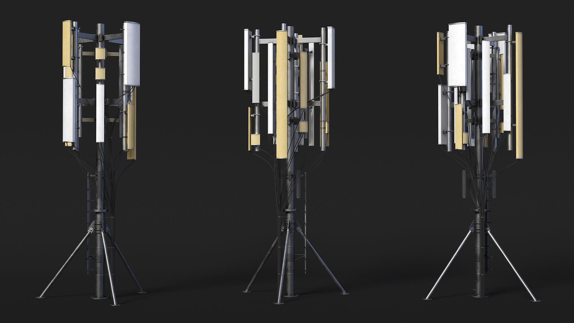 3D Roof Cellular Network Transmitter model