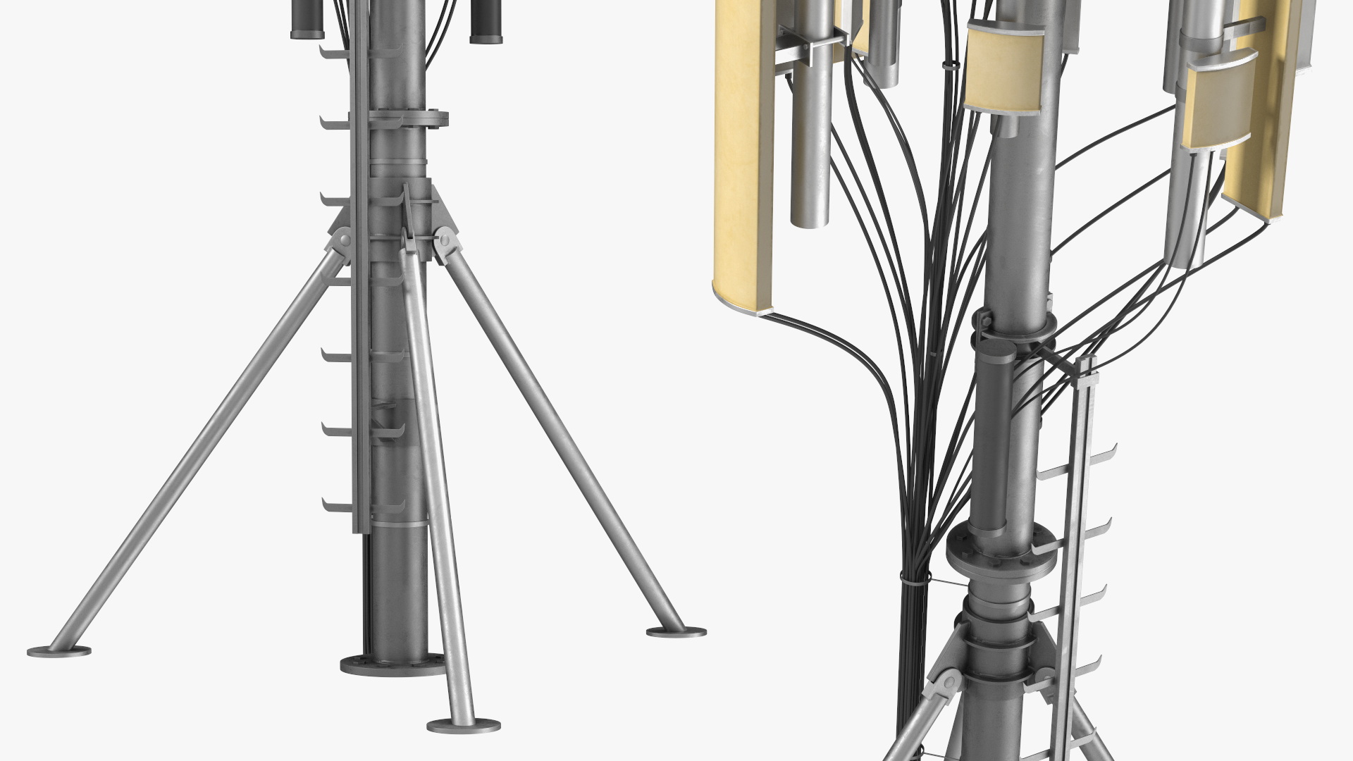 3D Roof Cellular Network Transmitter model