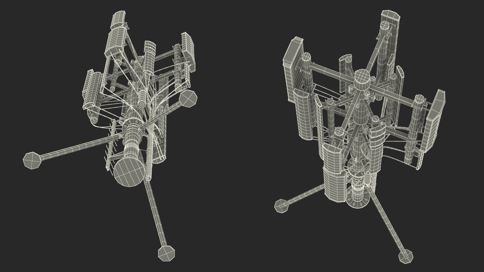 3D Roof Cellular Network Transmitter model