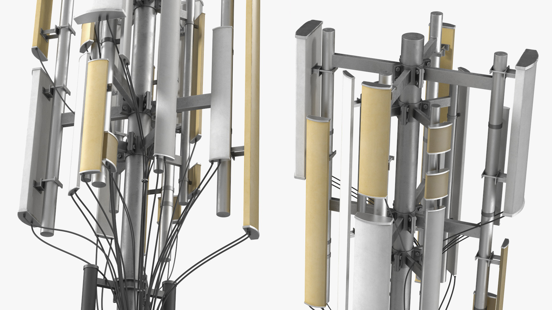 3D Roof Cellular Network Transmitter model