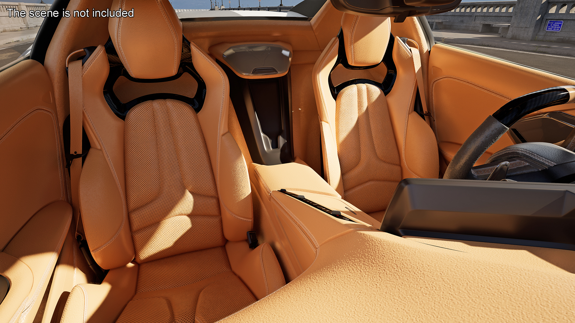 White 2023 Chevrolet Corvette Z06 Rigged for Maya 3D model