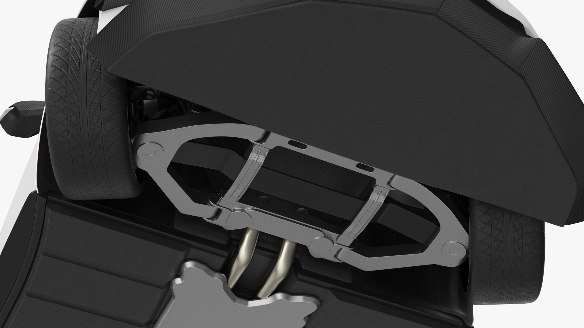 White 2023 Chevrolet Corvette Z06 Rigged for Maya 3D model
