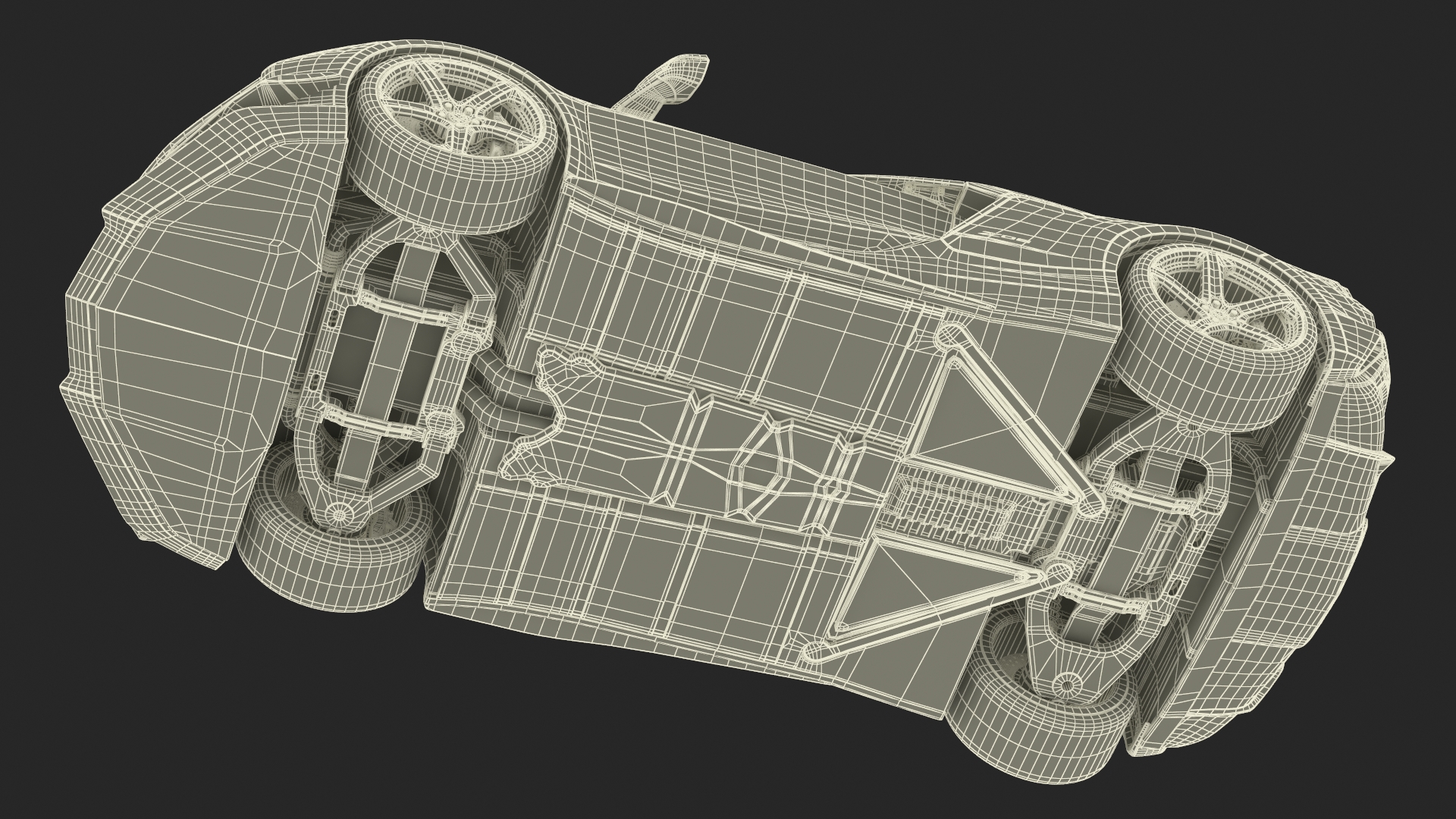 White 2023 Chevrolet Corvette Z06 Rigged for Maya 3D model