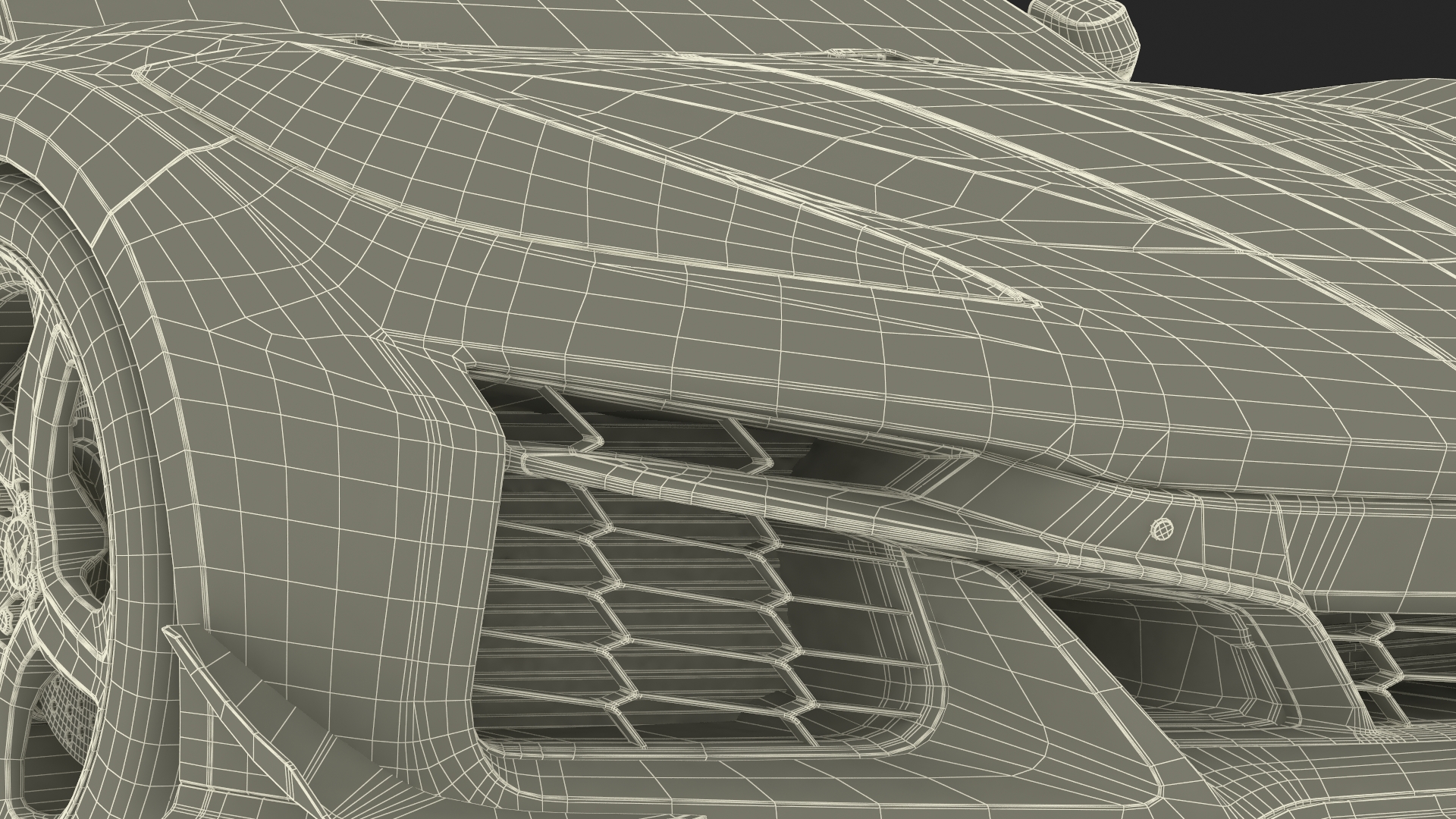 White 2023 Chevrolet Corvette Z06 Rigged for Maya 3D model