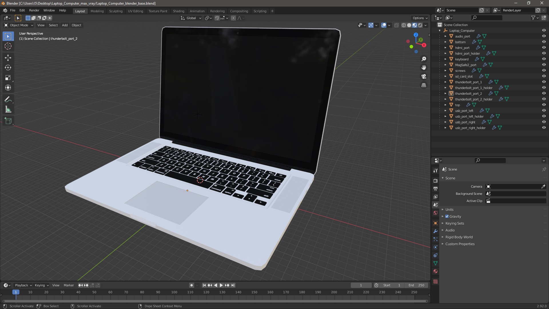 3D model Laptop Computer