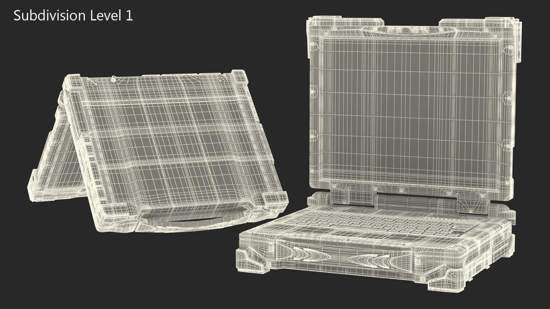 3D model Army Laptop Old