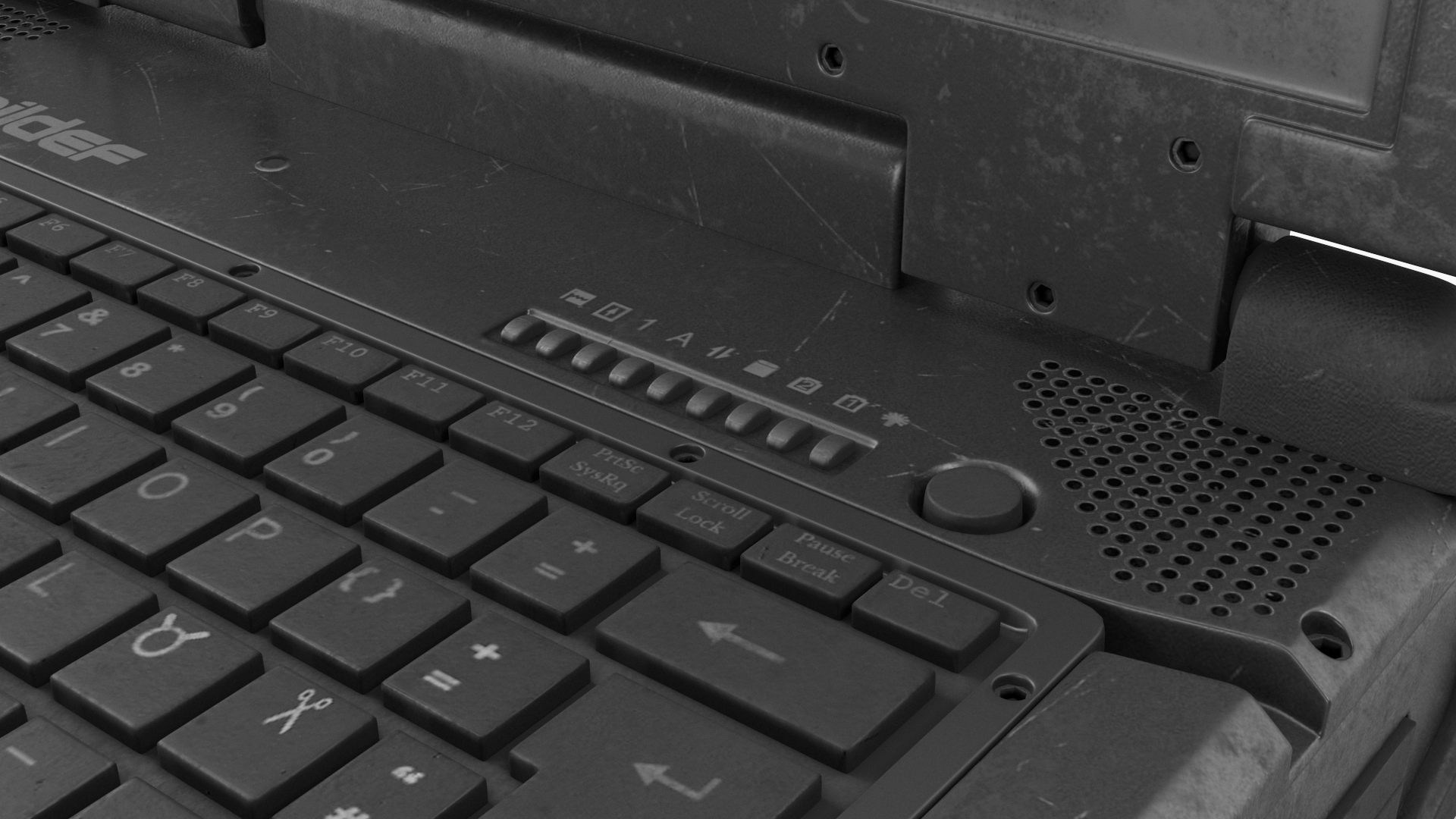 3D model Army Laptop Old