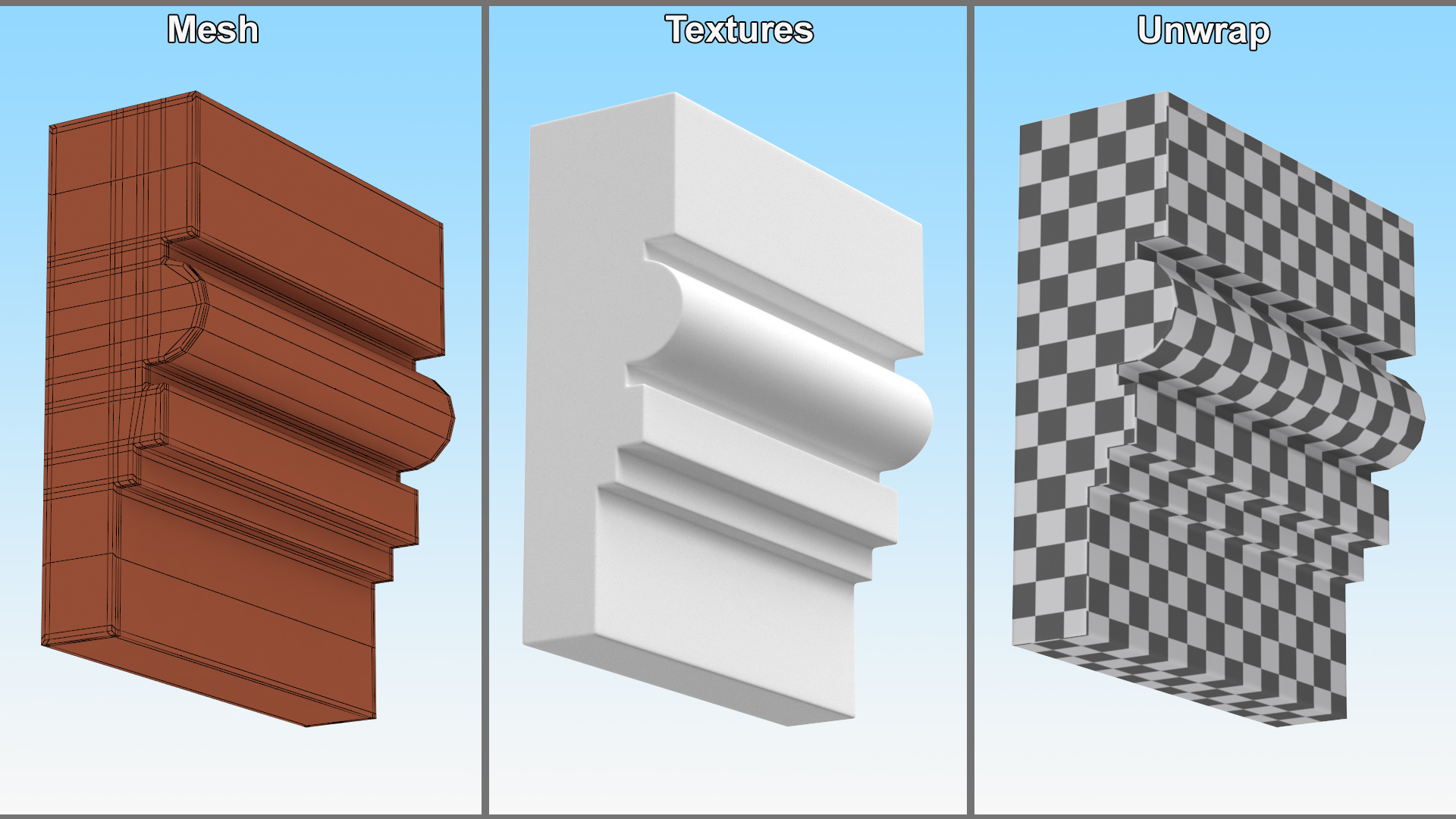 3D Architectural Molding Gypsum Type 12