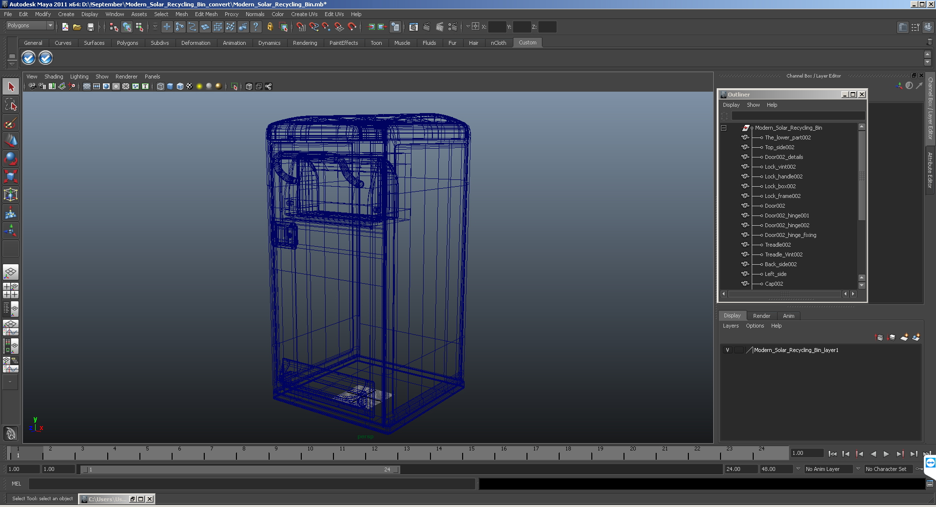 3D model Modern Solar Smart Bin Generic