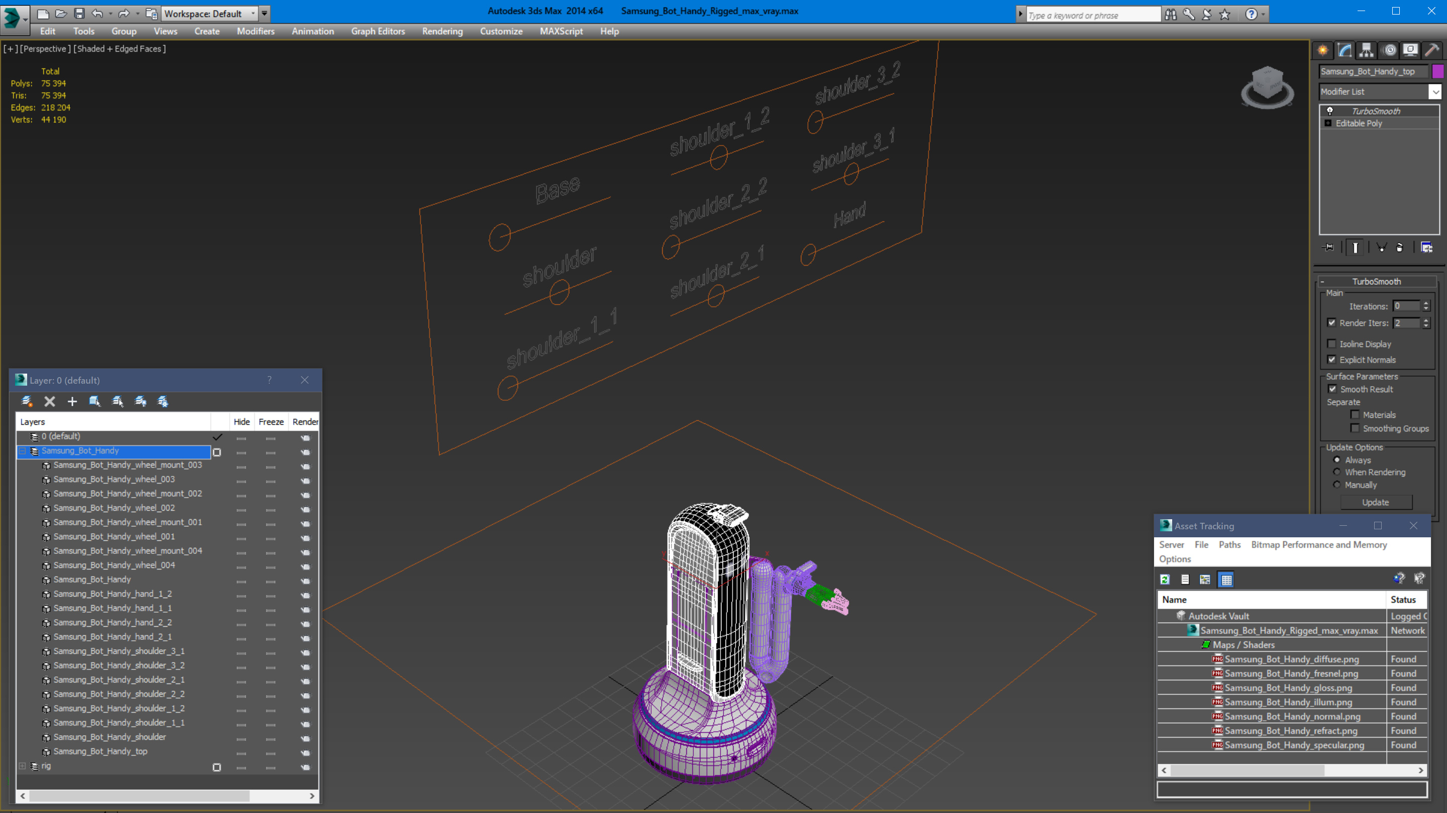 Samsung Bot Handy Rigged 3D model