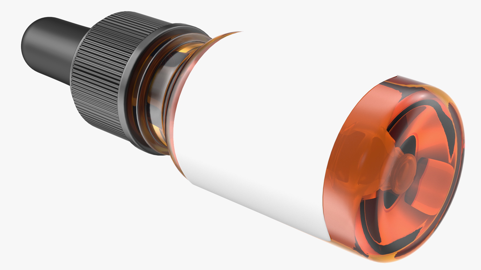 3D model Amber Glass Dropper Bottle 5ml