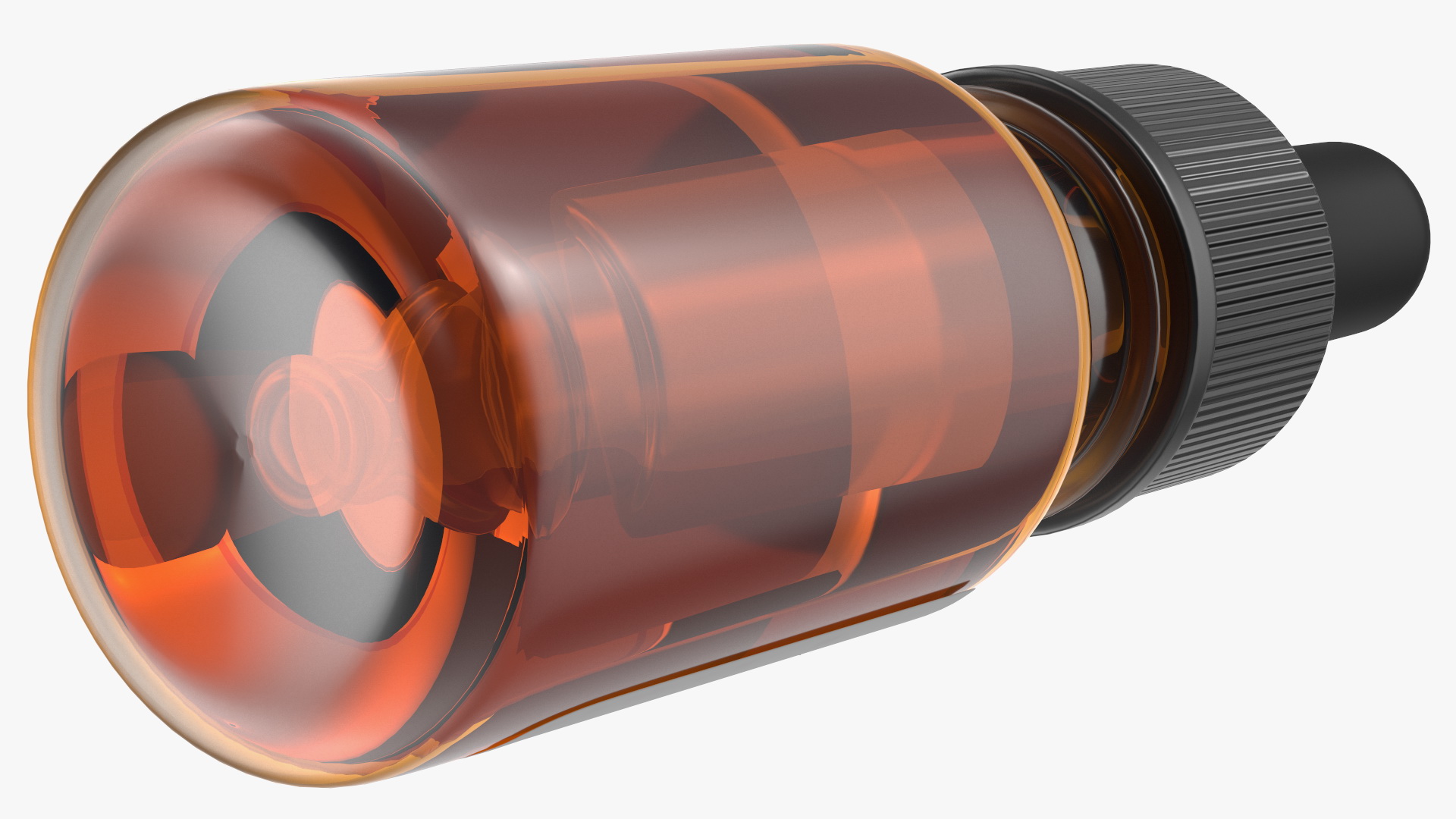 3D model Amber Glass Dropper Bottle 5ml
