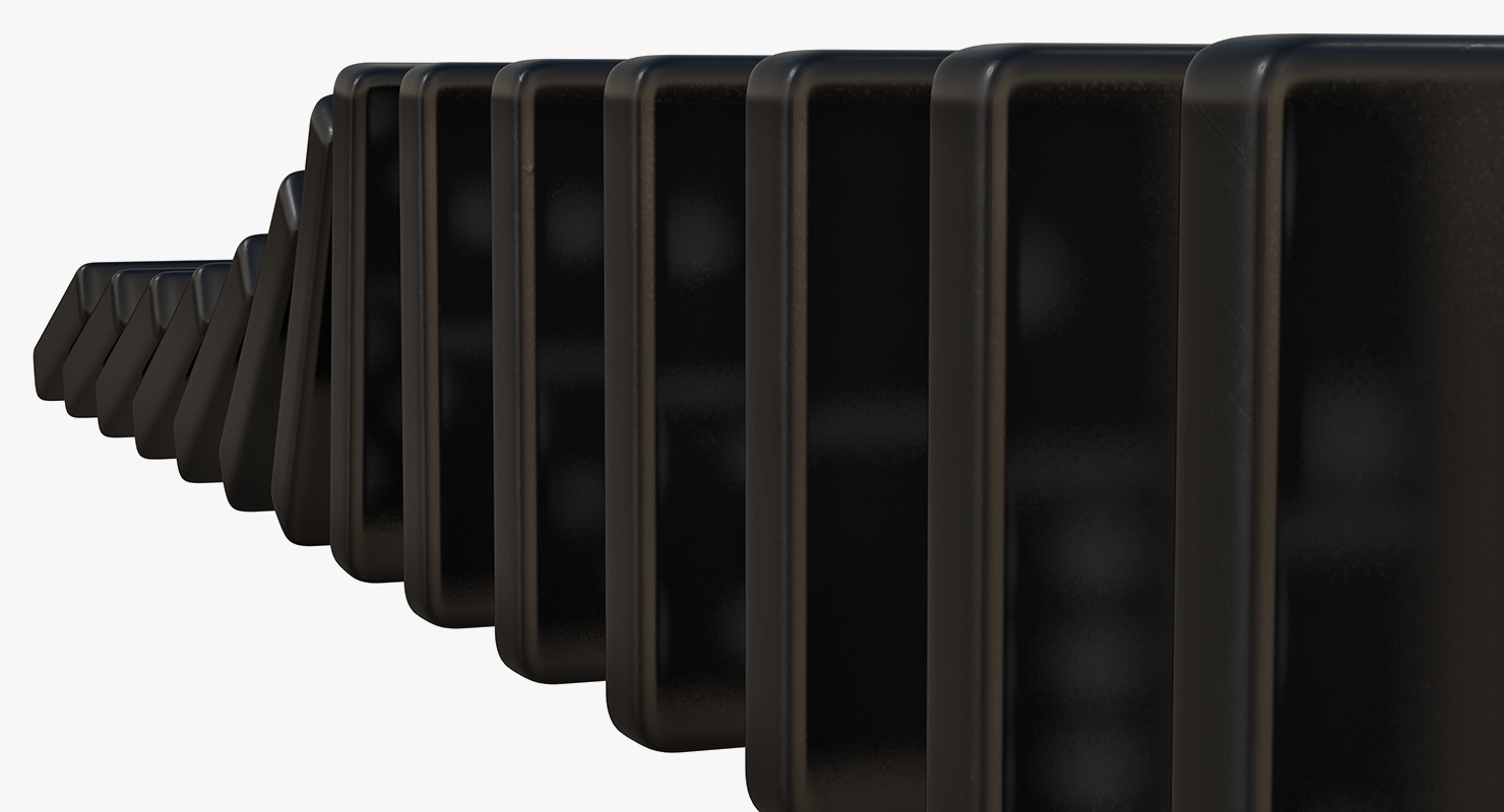 3D model Black Domino Knuckles in Wooden Box