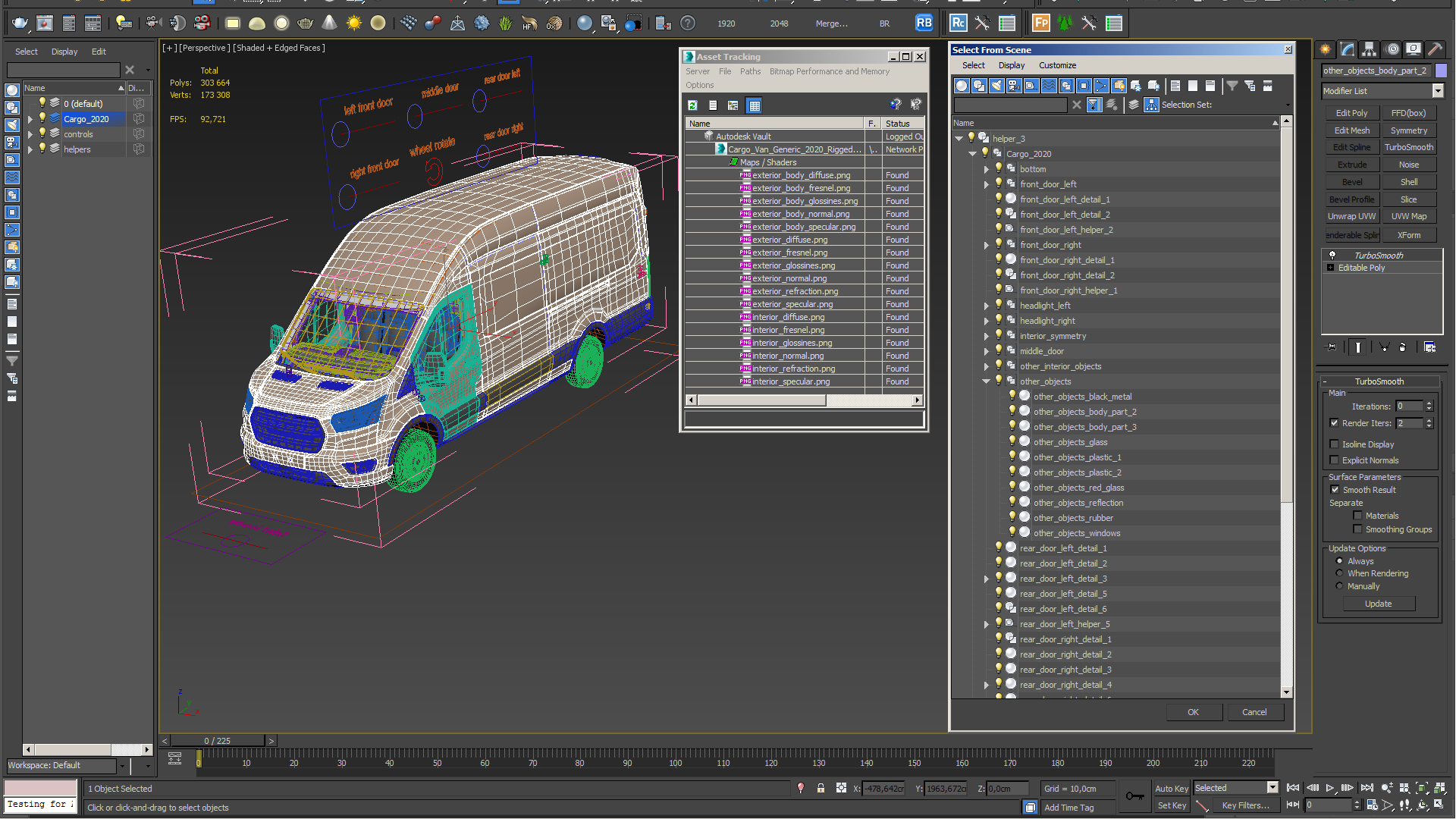 Cargo Van Generic 2020 Rigged 3D model