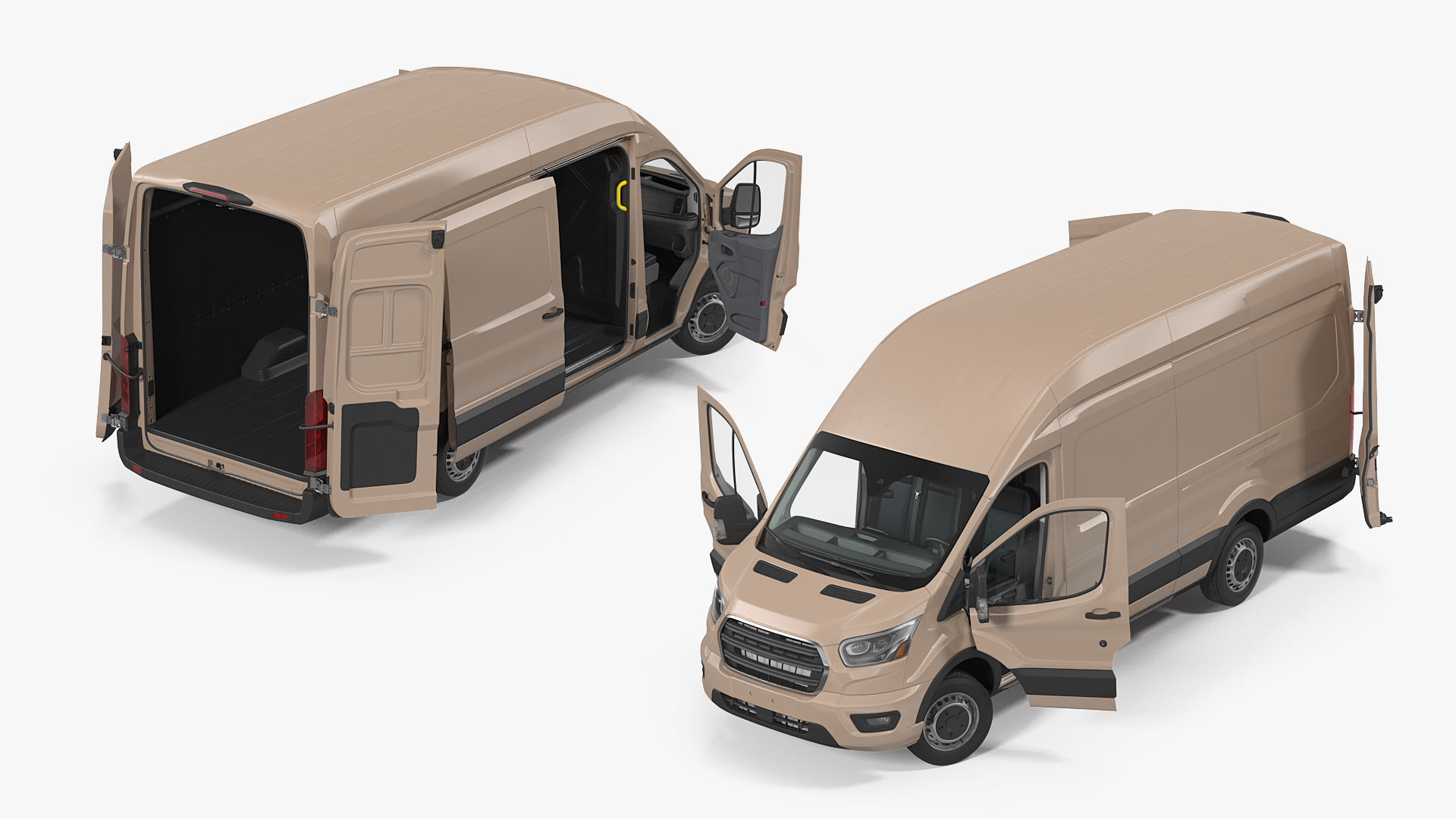 Cargo Van Generic 2020 Rigged 3D model