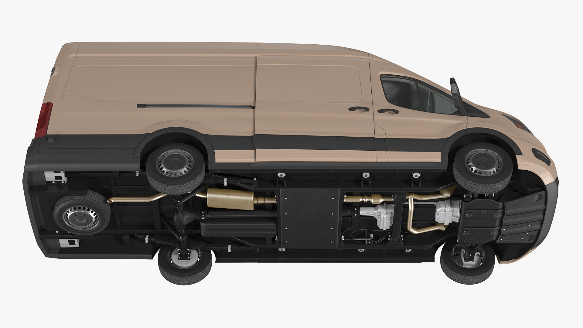 Cargo Van Generic 2020 Rigged 3D model