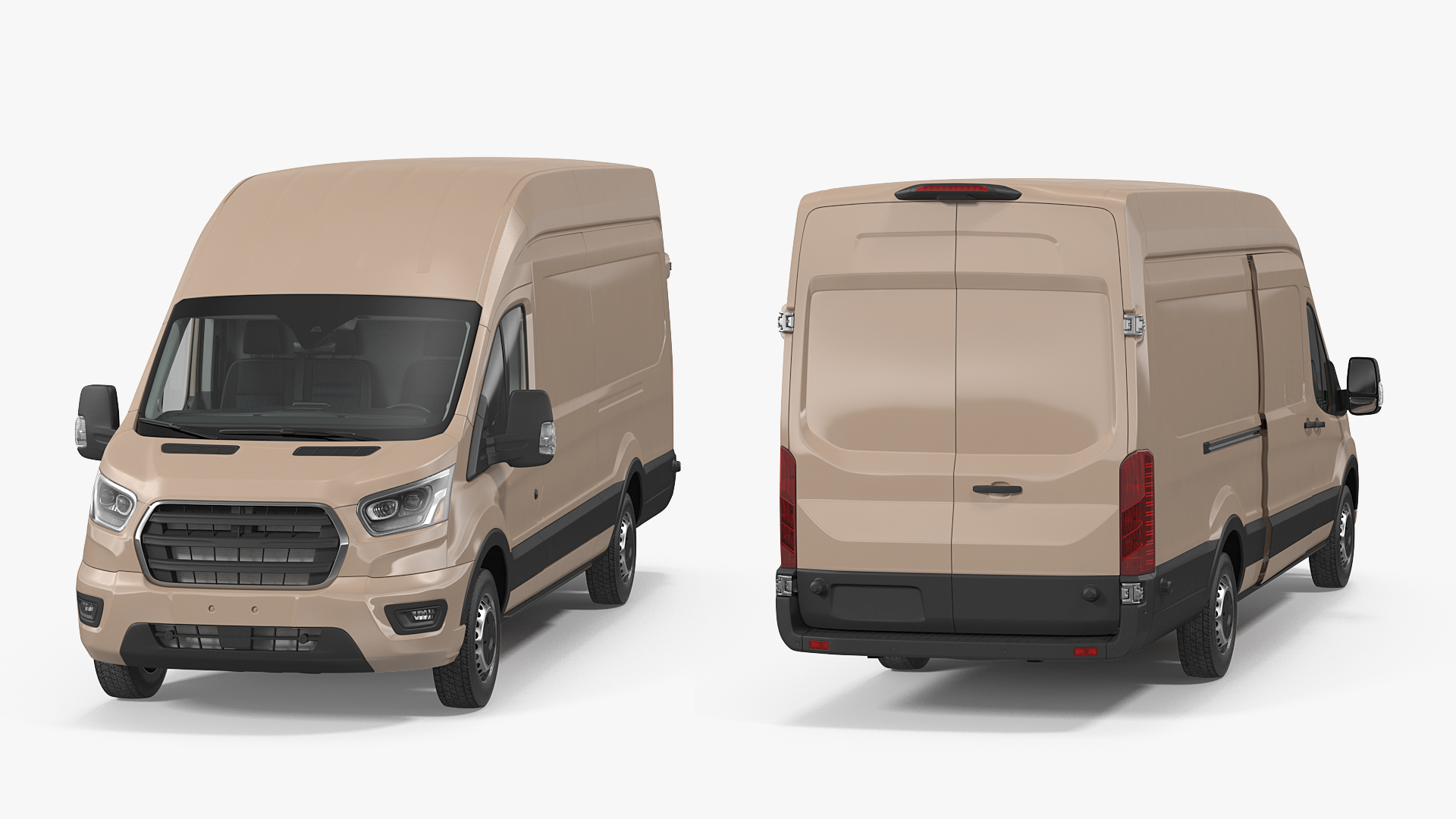 Cargo Van Generic 2020 Rigged 3D model
