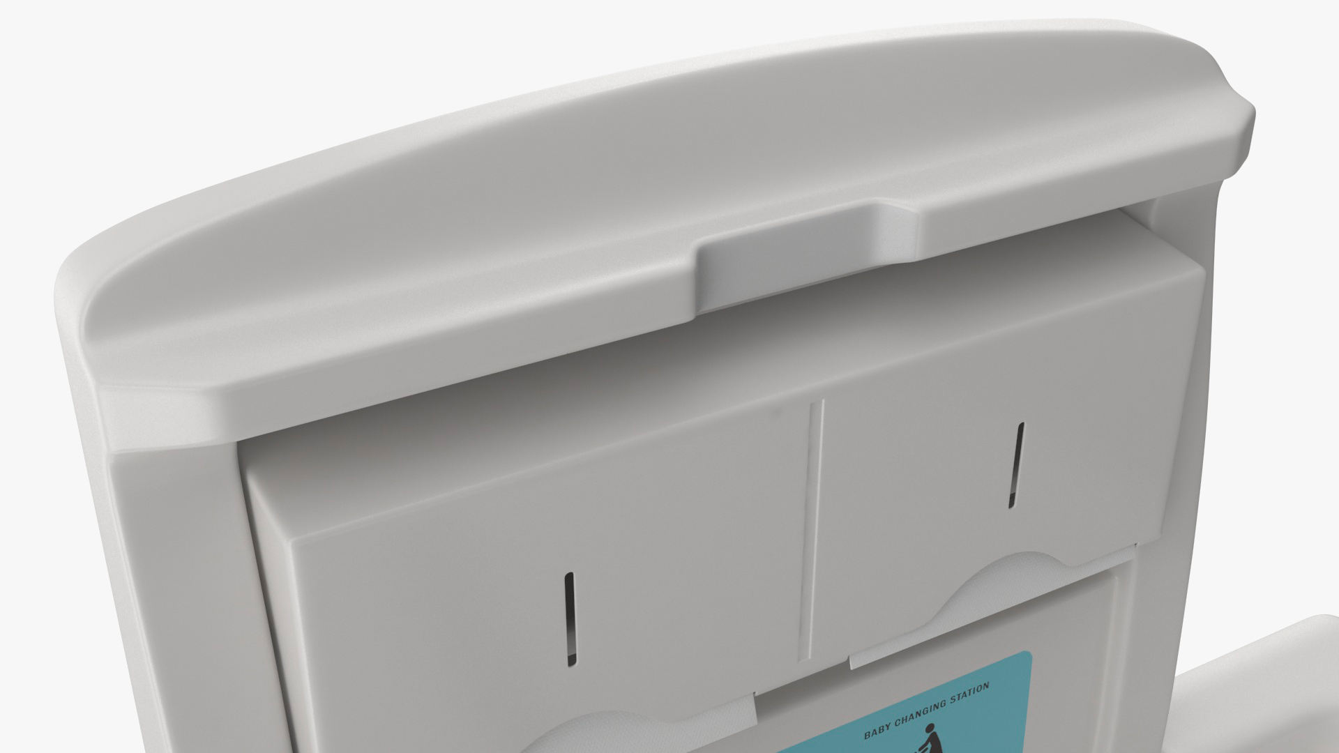 3D model Wall Mount Baby Changing Station with Safety Strap