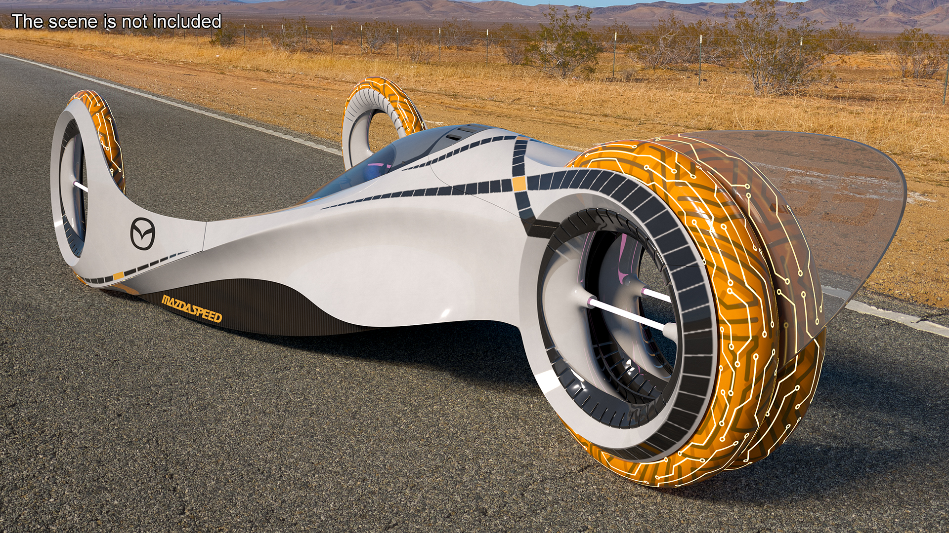 Mazda KAAN Futuristic Race Car Rigged 3D