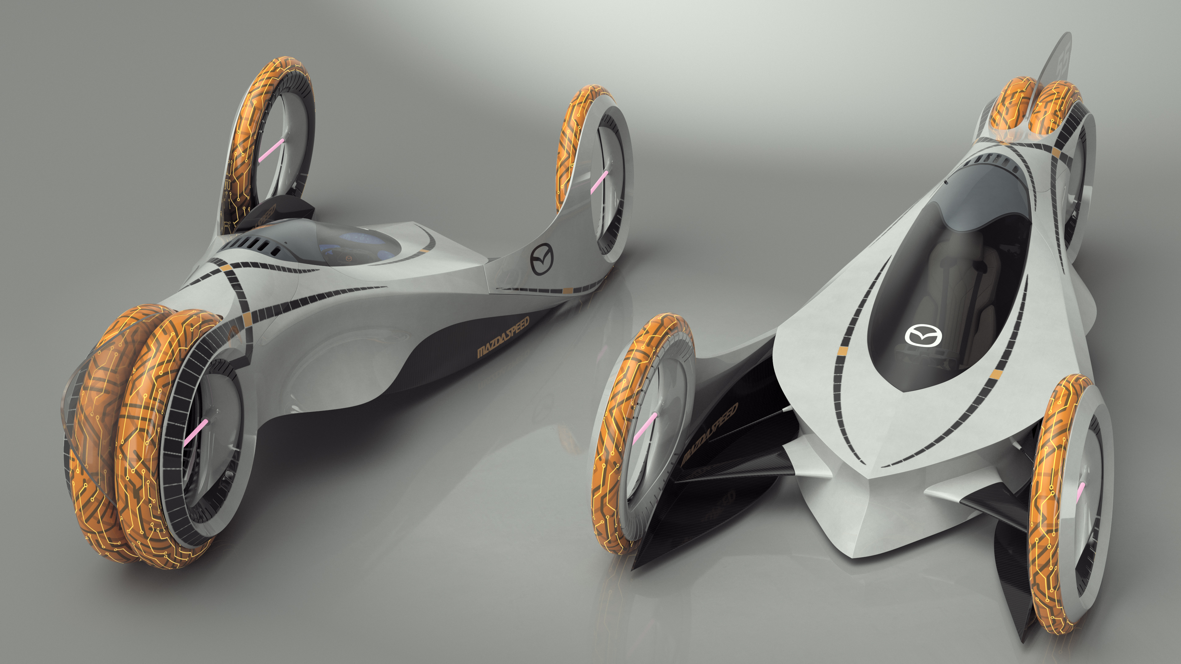Mazda KAAN Futuristic Race Car Rigged 3D