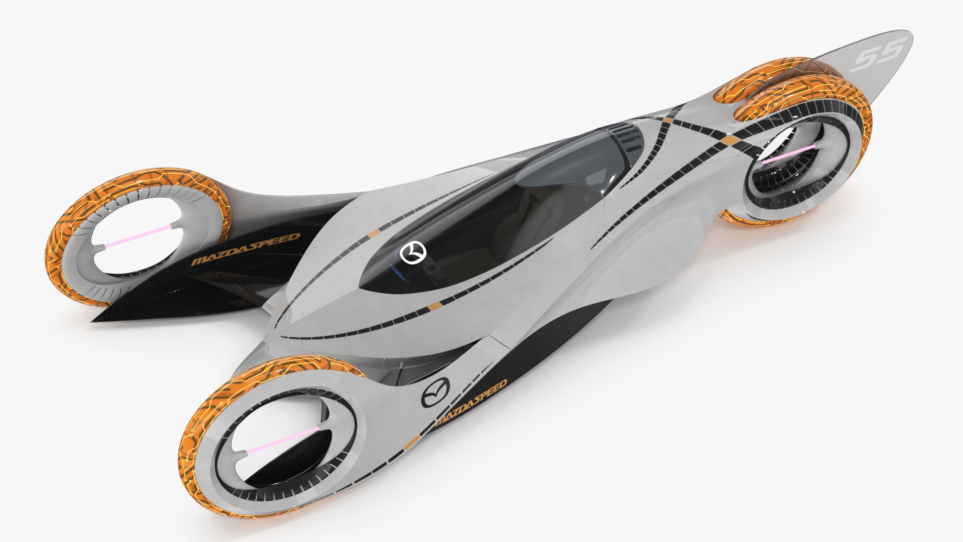 Mazda KAAN Futuristic Race Car Rigged 3D