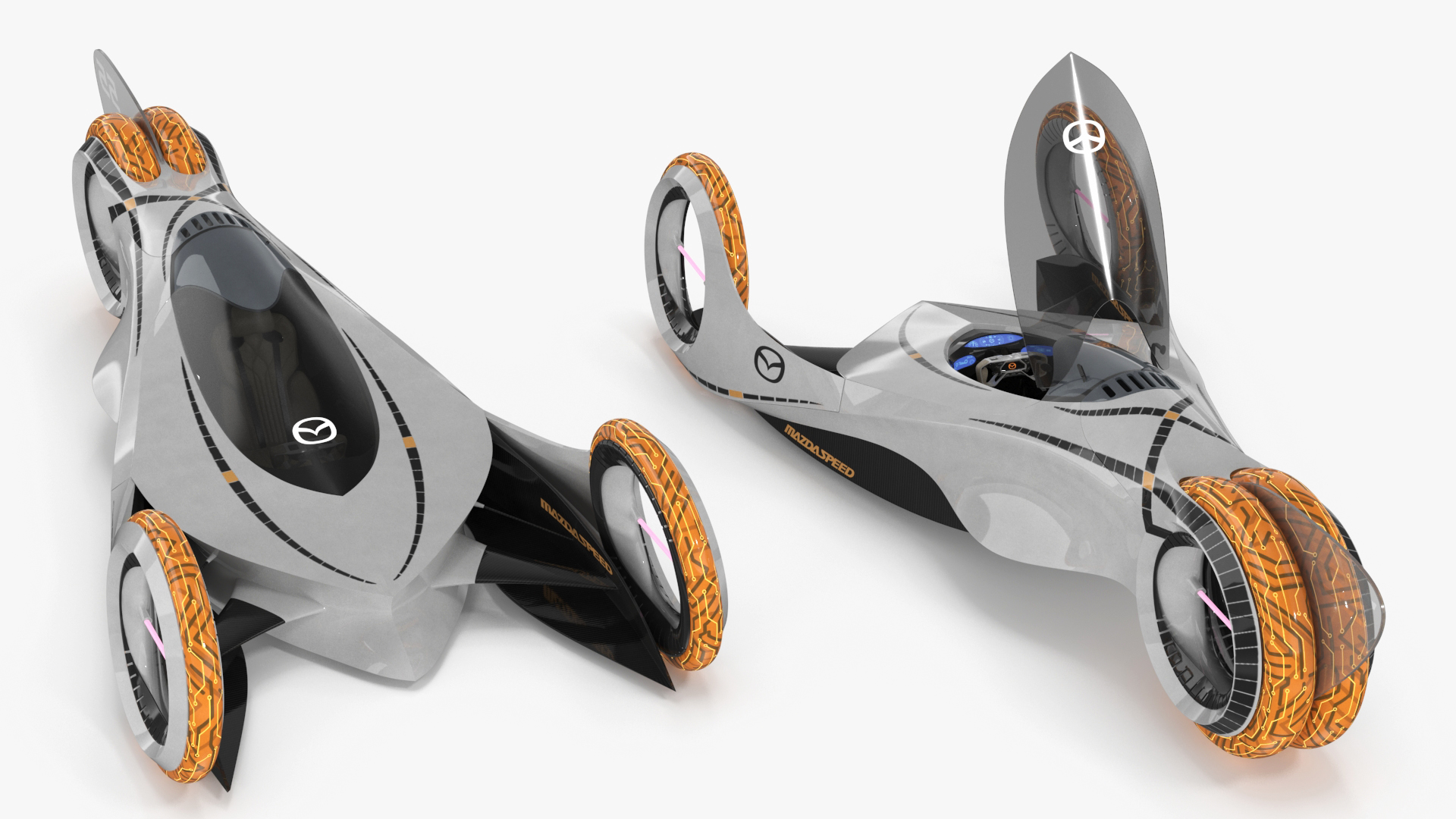Mazda KAAN Futuristic Race Car Rigged 3D