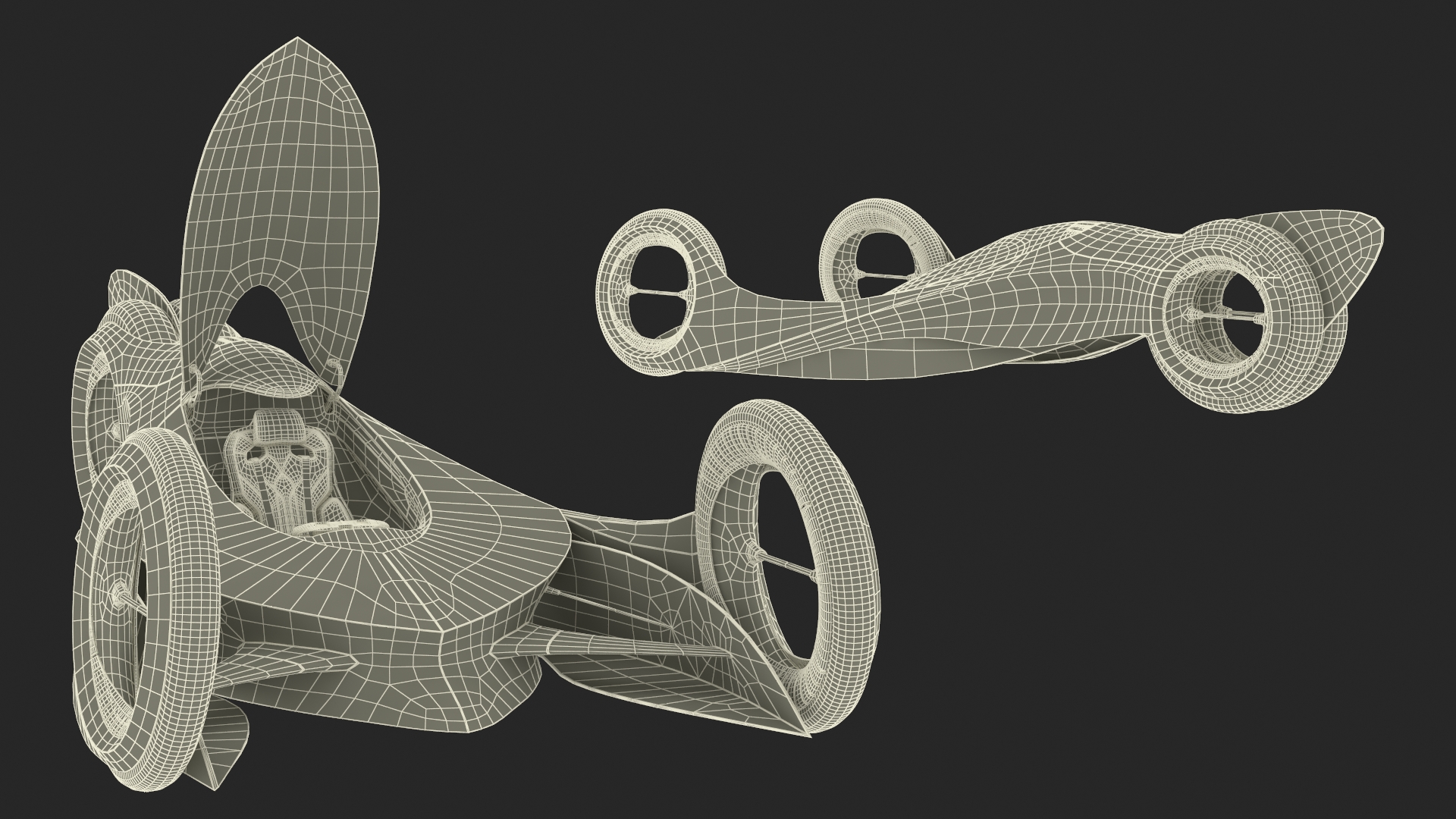 Mazda KAAN Futuristic Race Car Rigged 3D