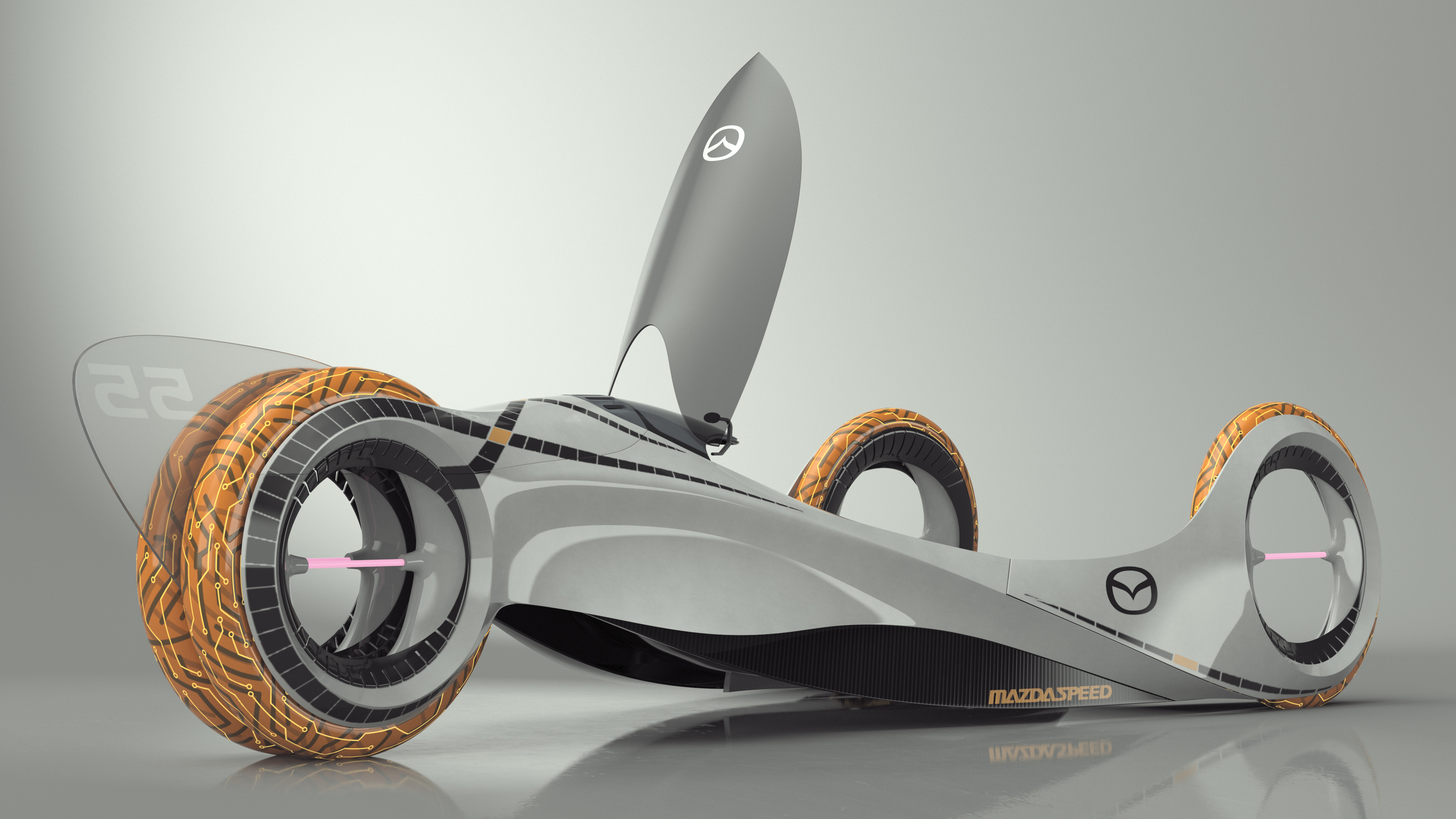 Mazda KAAN Futuristic Race Car Rigged 3D