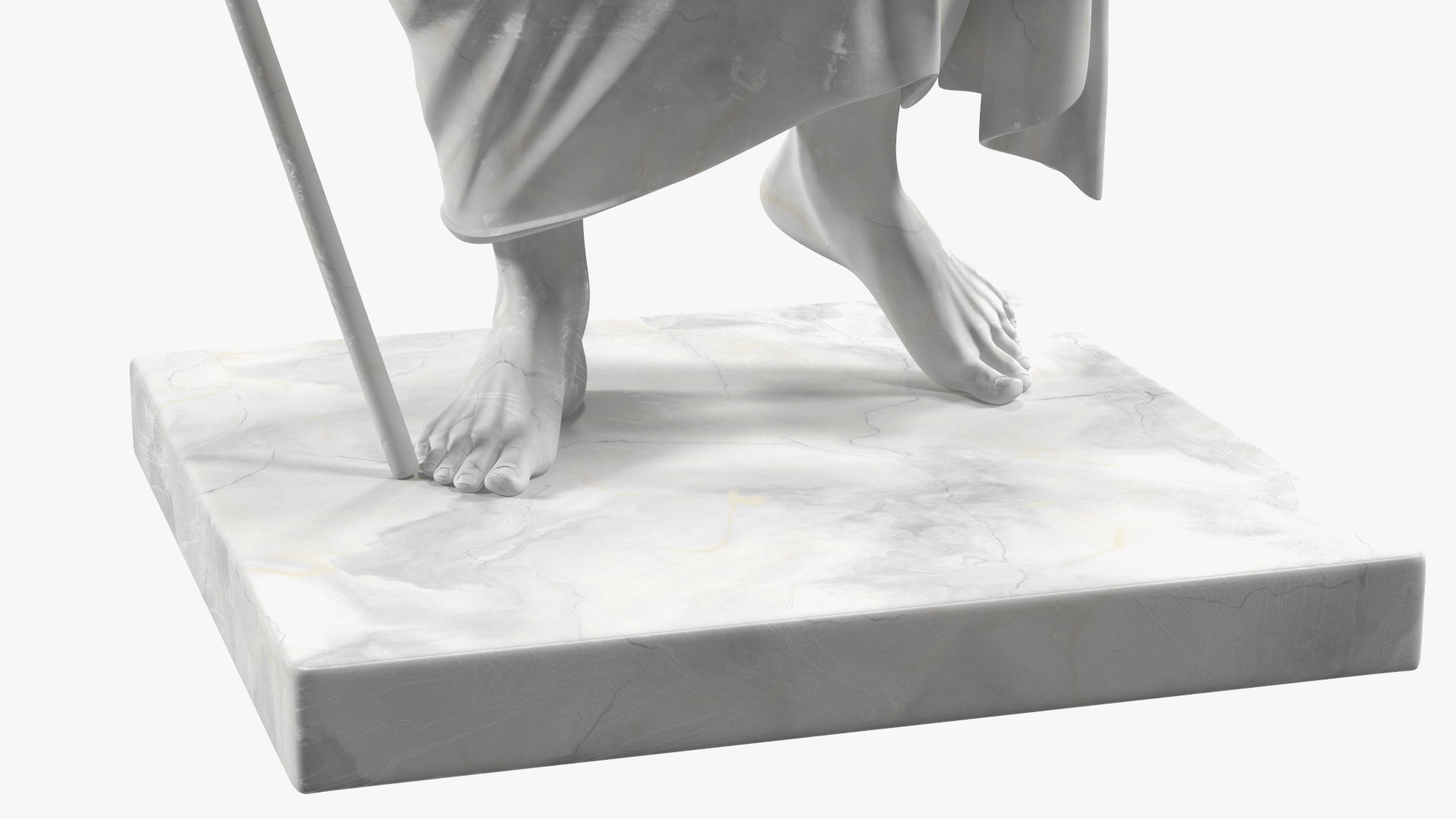 Poseidon Greek God Statue Marble 3D